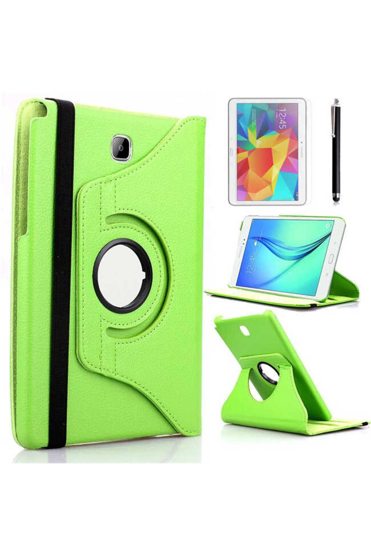 Galaxy Tab A T550 9.7  Uyumlu Zore Dönebilen Standlı Kılıf-Pembe Koyu