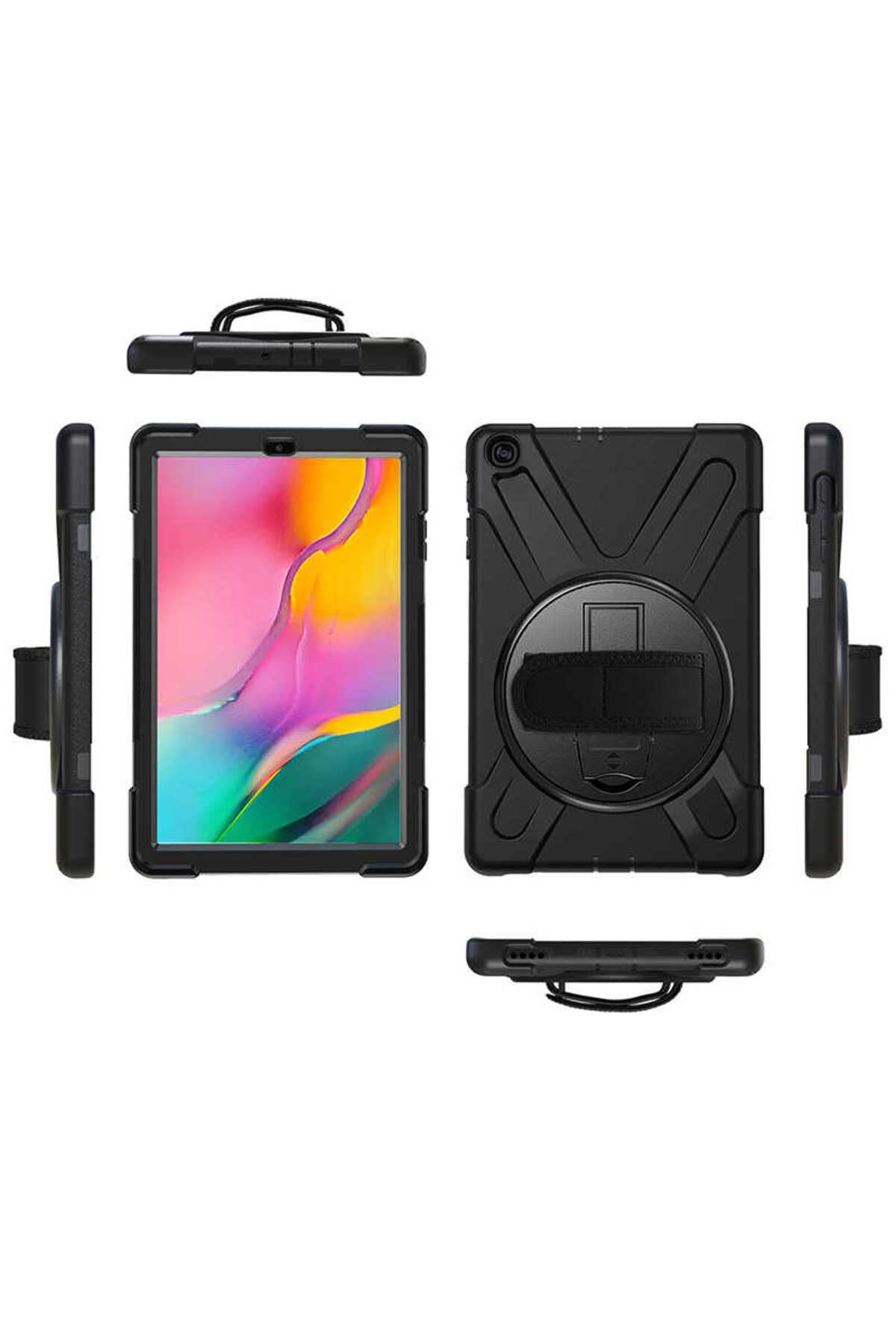 iPad 9.7 2017 (5.Nesil) - Uyumlu BLS STORE Defender Tablet Silikon-Siyah