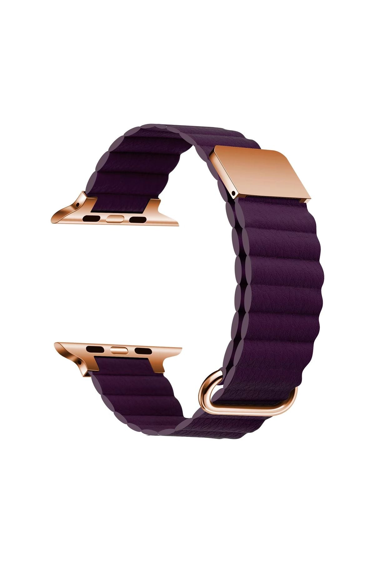 Watch Ultra 49mm Uyumlu KRD-78 PU Deri Kordon Strap Kayış CLO- Turuncu