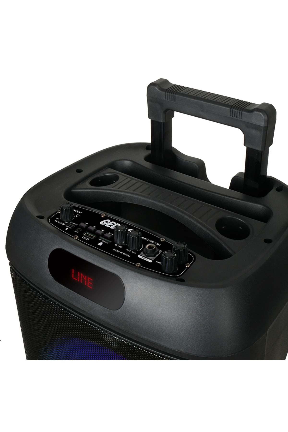 Gd-1203 Dijital Led Göstergeli Fm Radyolu Mikrofonlu Rgb Tws 12 Inç Stereo Bass Kablosuz