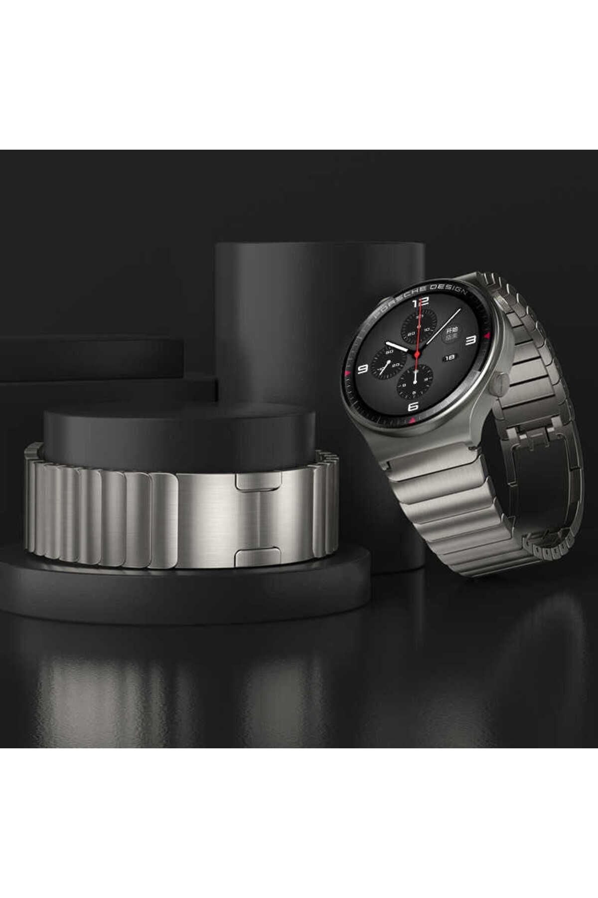 Galaxy Watch 46mm Uyumlu KRD-35 22mm Metal Zore Kordon-Gümüş