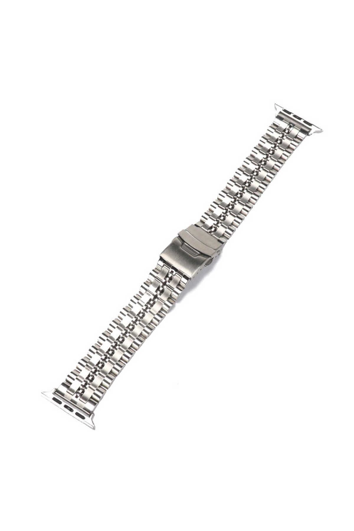 Watch Ultra 49mm Kordon Uyumlu KRD-54 Metal Strap Kayış CLO- Lacivert