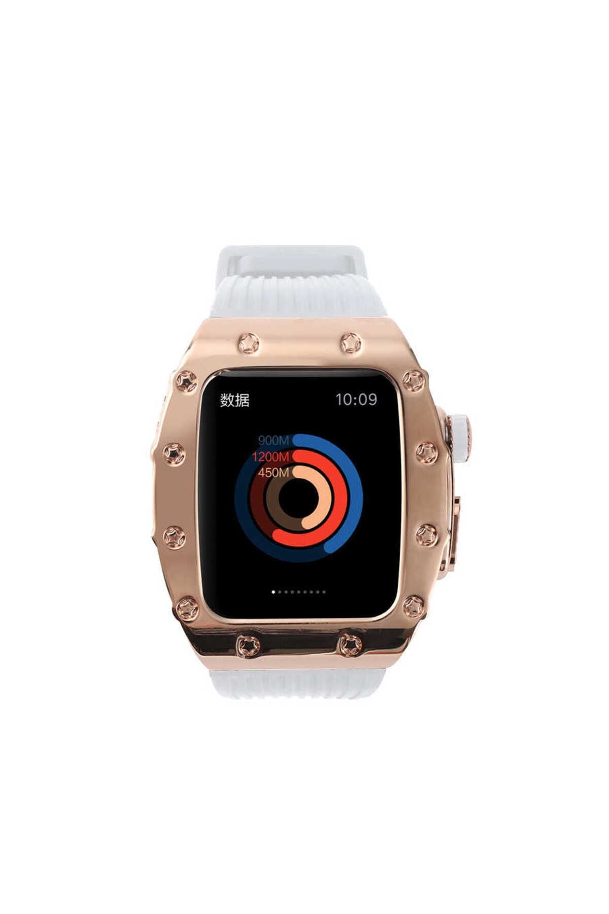 Watch 7 45mm Uyumlu KRD-65 Zore Kordon-Beyaz-Siyah