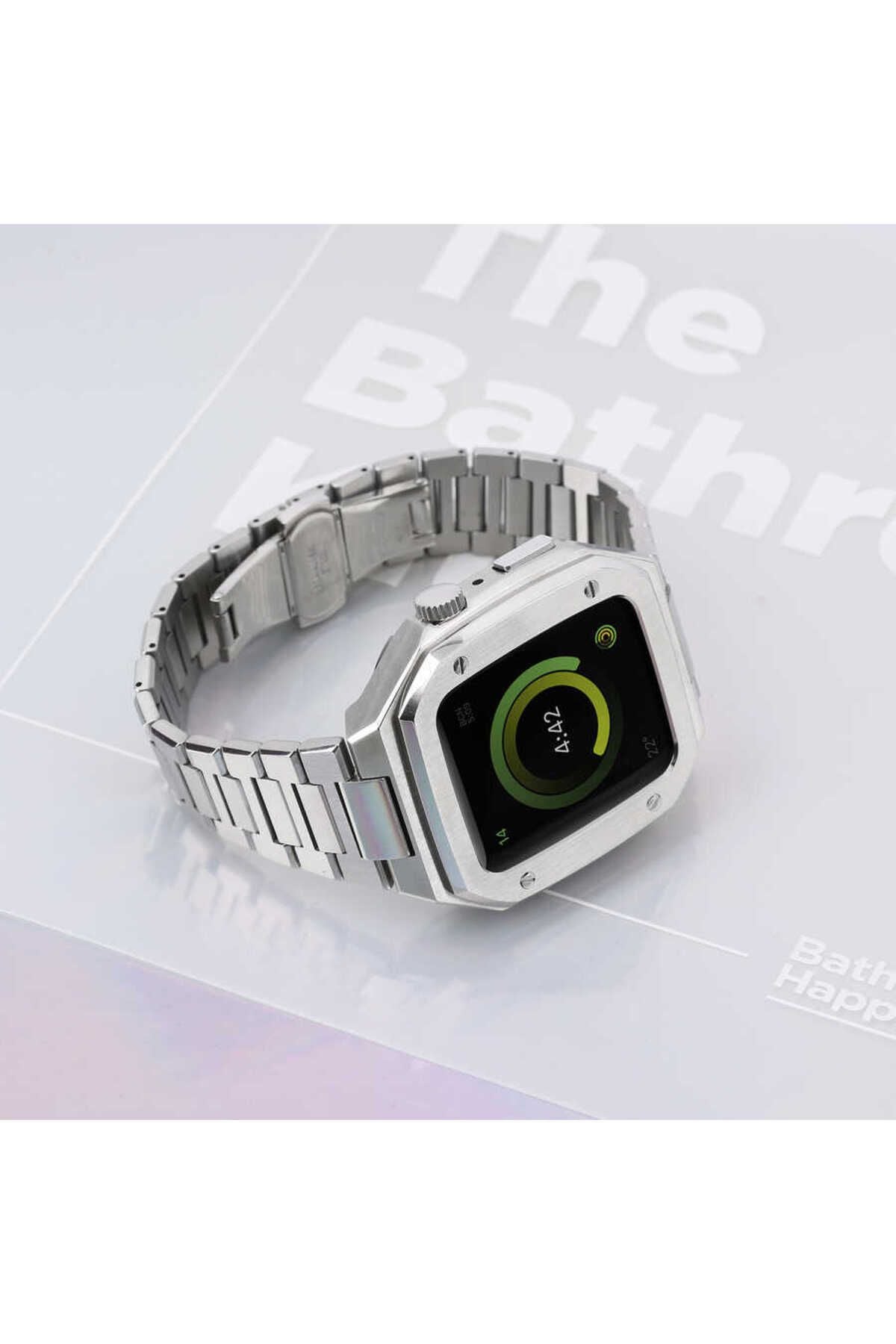 Watch 7 45mm Uyumlu KRD-64 Metal Zore Kordon-Siyah