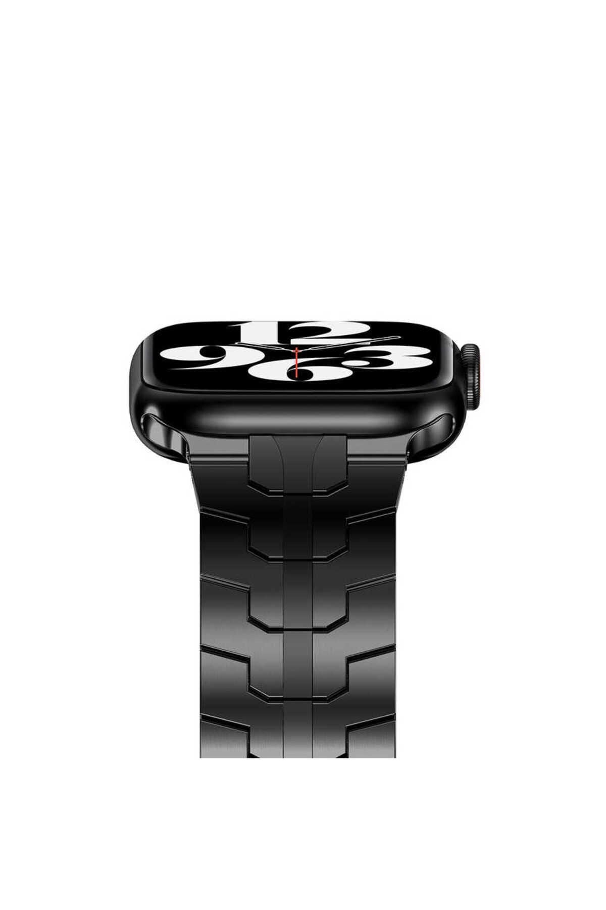 Watch 7 45mm Uyumlu KRD-63 Metal Zore Kordon-Siyah
