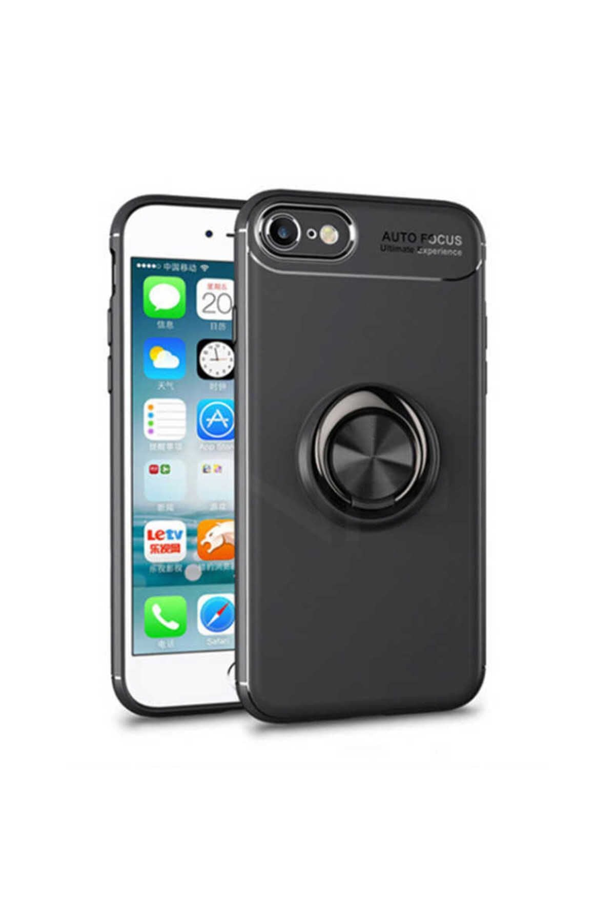 iPhone SE 2022 Uyumlu Zore Ravel Silikon Kılıf-Siyah
