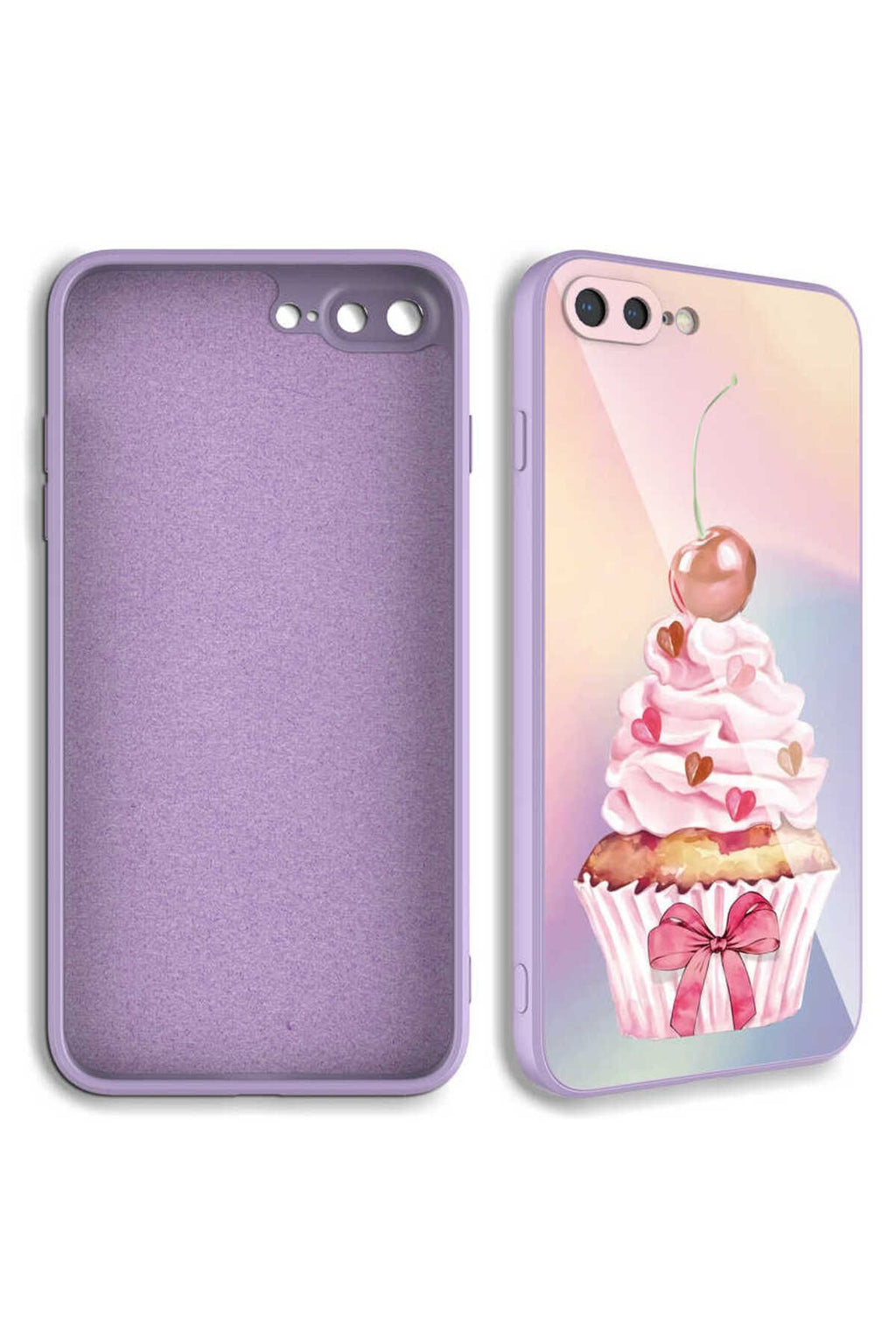 iPhone 8 Plus Kılıf Kamera Korumalı Desenli Sert Silikon Zore Epoksi Kapak - NO7