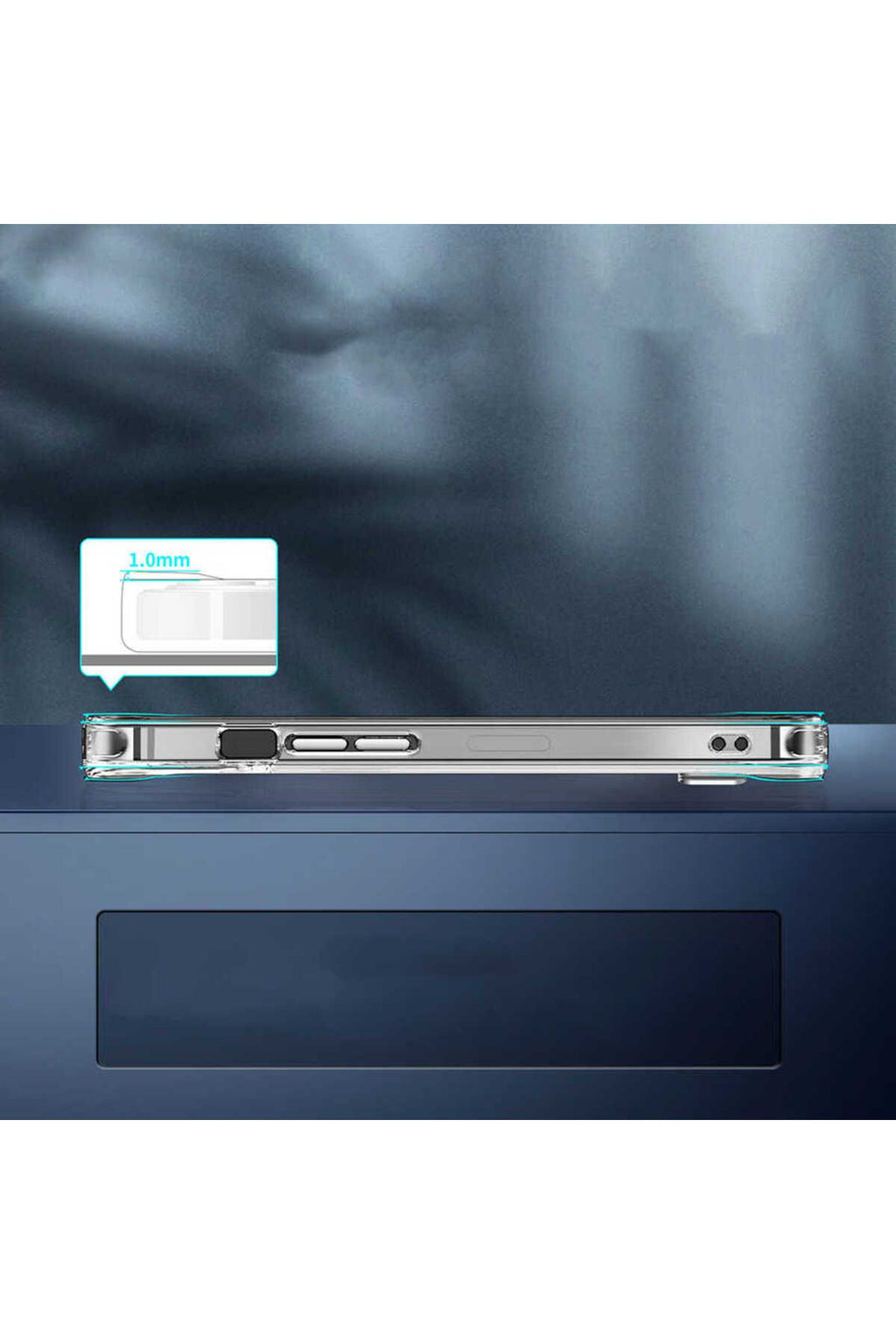 iPhone 14 Uyumlu Standlı Şeffaf Silikon Zore L-Stand Kılıf-Renksiz