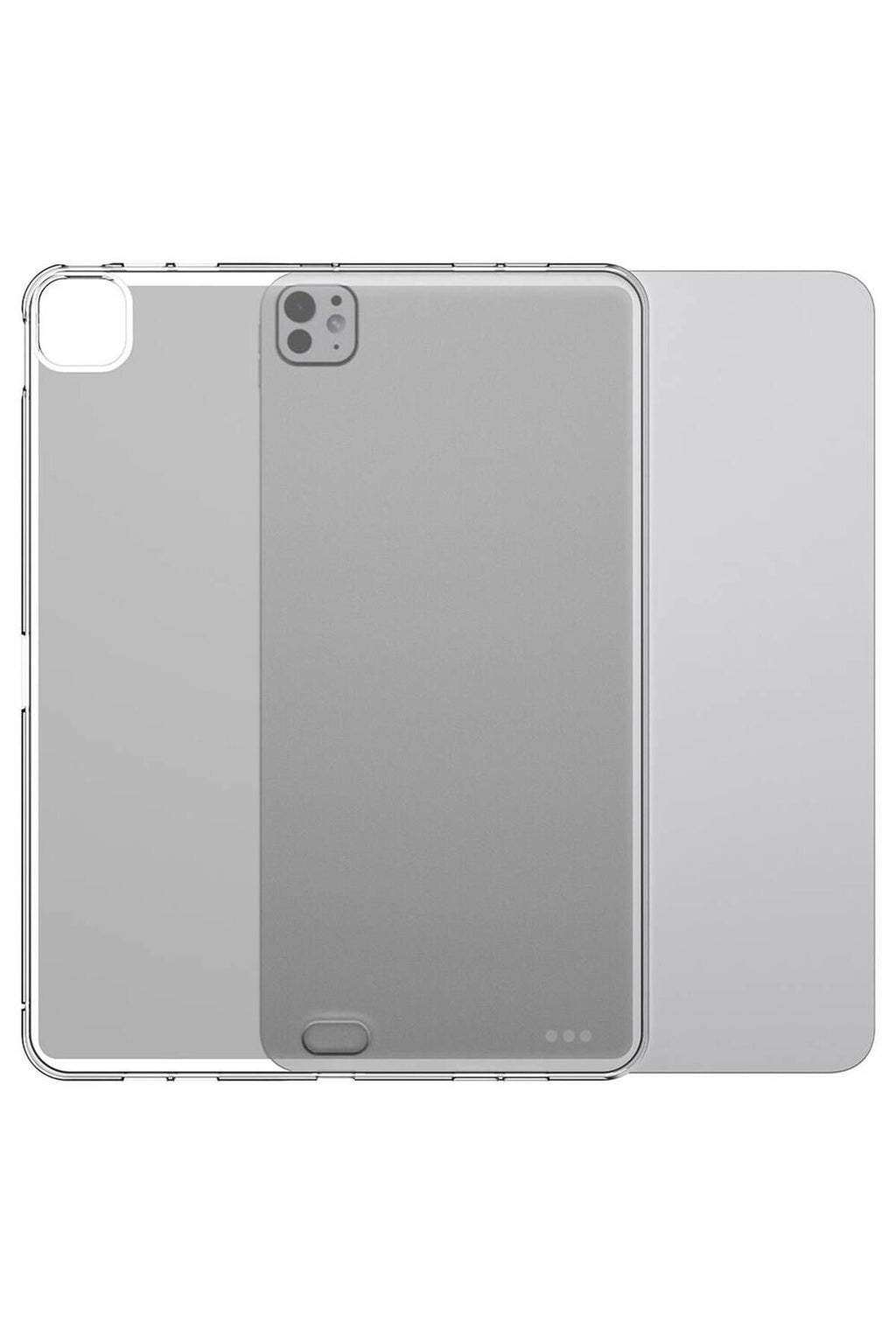 iPad Pro 13 2024 Kılıf Zore Tablet Süper Silikon Kapak - Şeffaf
