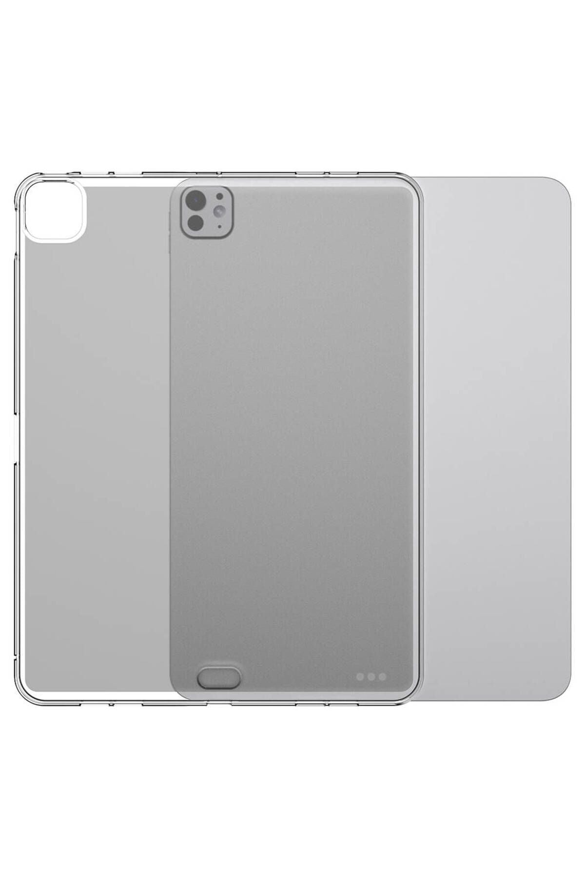 iPad Pro 13 2024 Kılıf Zore Tablet Süper Silikon Kapak - Şeffaf