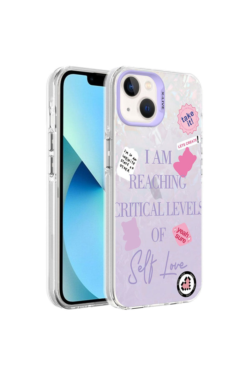 iPhone 14 Uyumlu Mermer Desenli Zore Marbello Kılıf-Mor