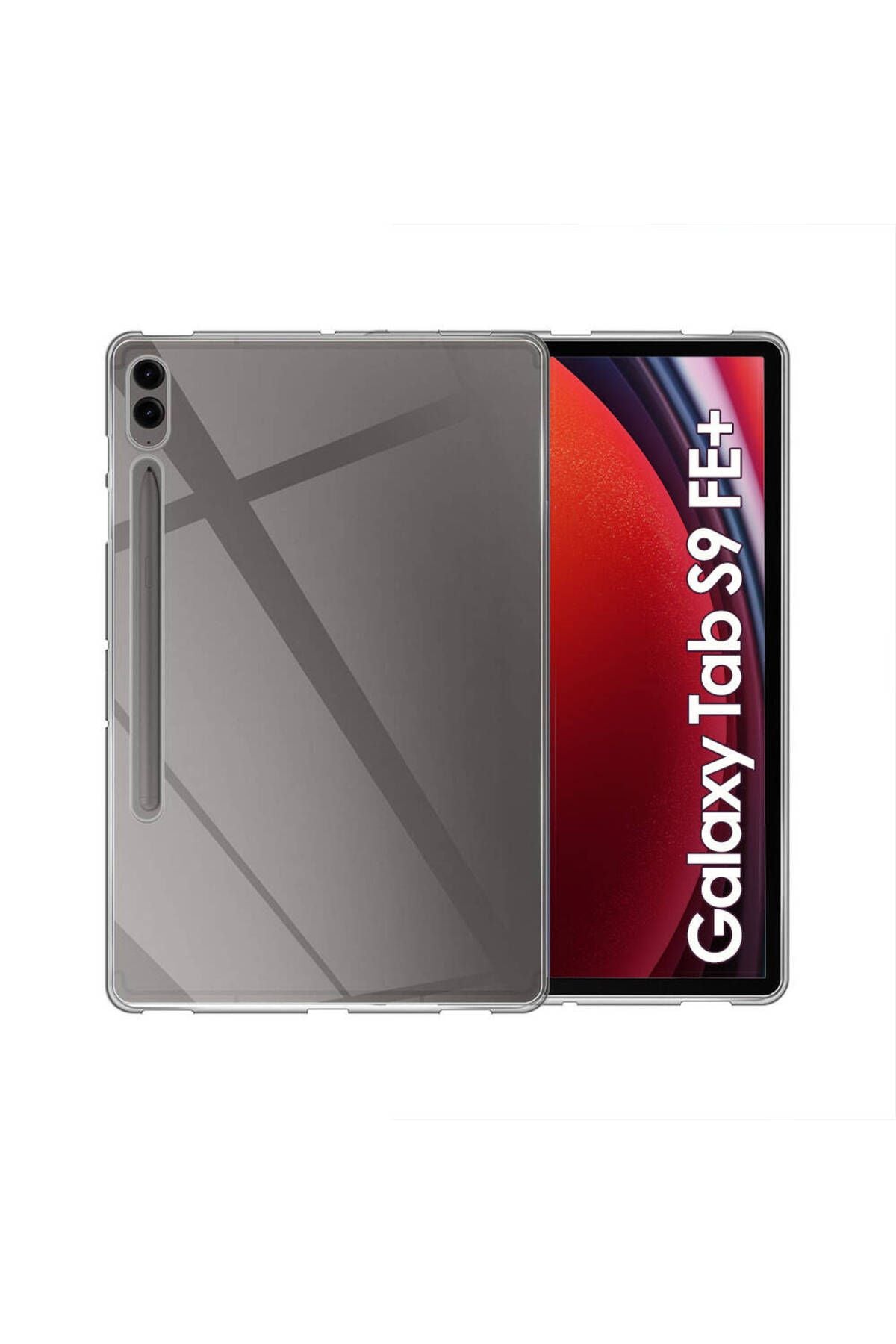Galaxy Tab S9 FE Plus Kılıf Zore Tablet Süper Silikon Kapak - Renksiz