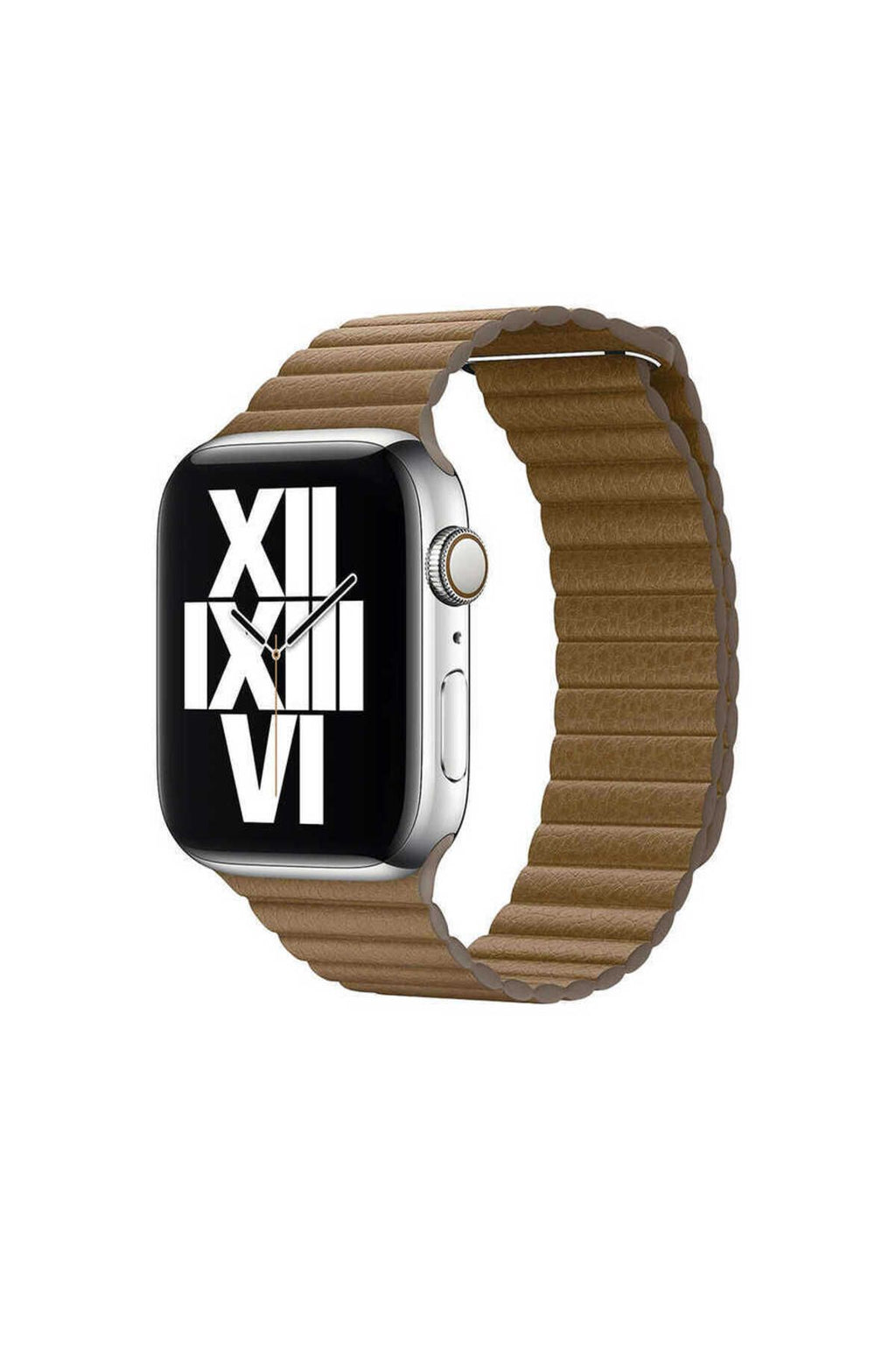 Watch 42mm Uyumlu KRD-09 Deri Lop Zore Kordon-Kahverengi