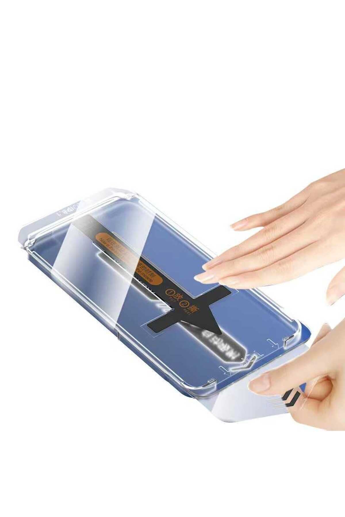 iPhone XR 6.1 Uyumlu Zore Süper Fast Anti-Dust Toz Önleyici Temperli Ekran Koruyucu
