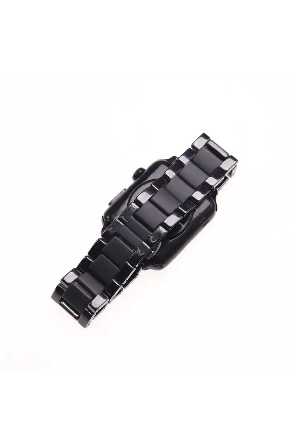 Watch Ultra 49mm Kordon Mat Seramik Metal Strap Kayış CLO- Siyah