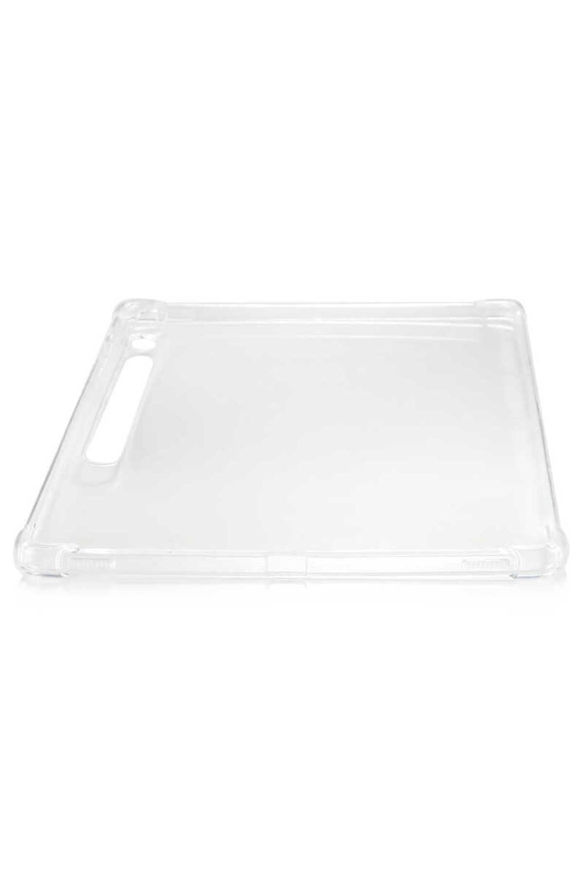 Galaxy Tab S7 Plus T970 Kılıf  Uyumlu Zore Tablet Nitro Anti Shock Silikon Kapak-Renksiz