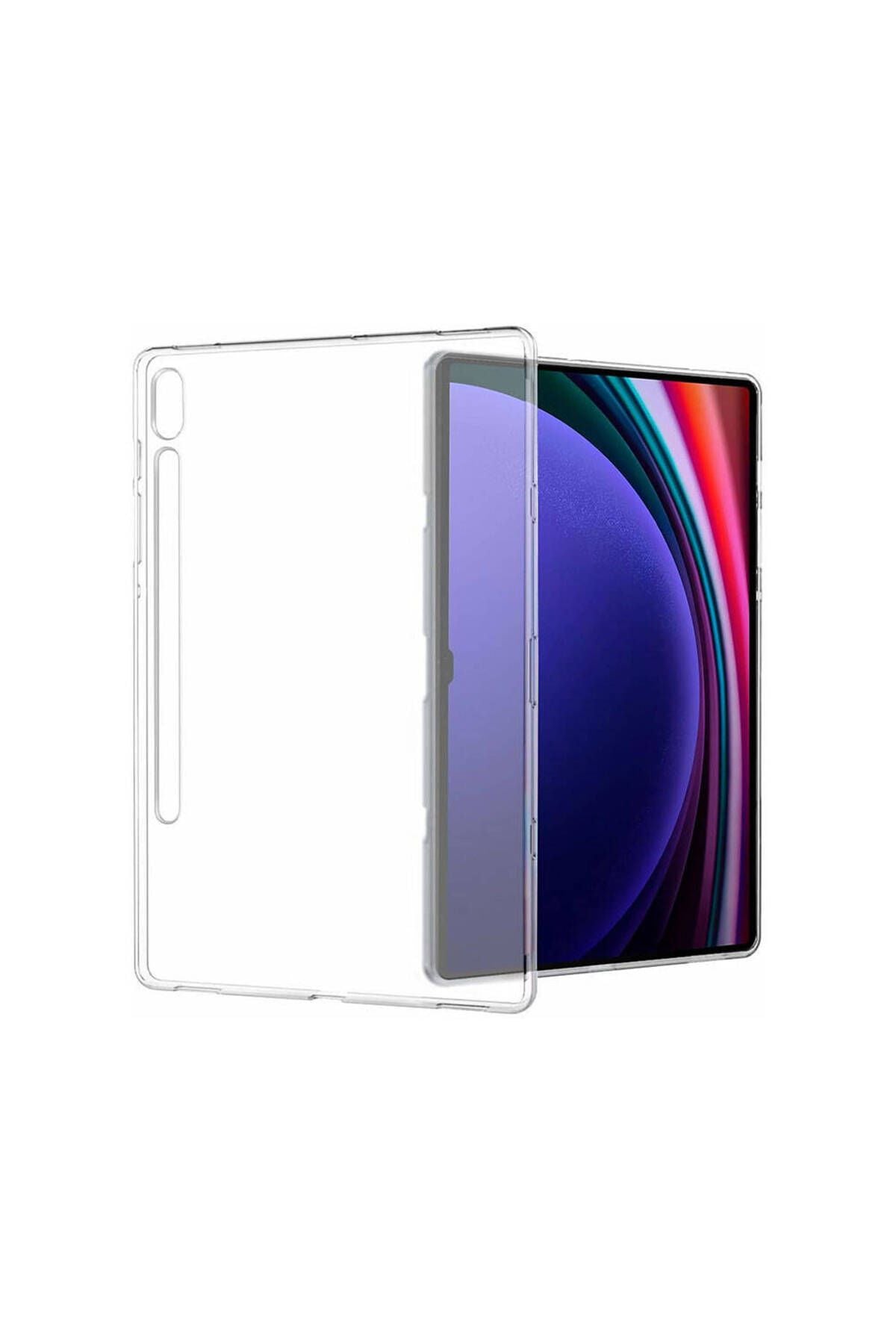 Galaxy Tab S9 Plus Kılıf Zore Tablet Süper Silikon Kapak - Renksiz