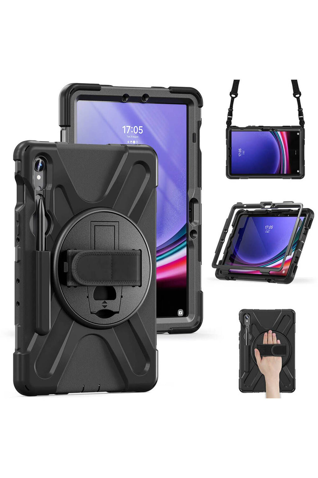 Galaxy Tab S9 FE Zore Defender Tablet Silikon - Siyah
