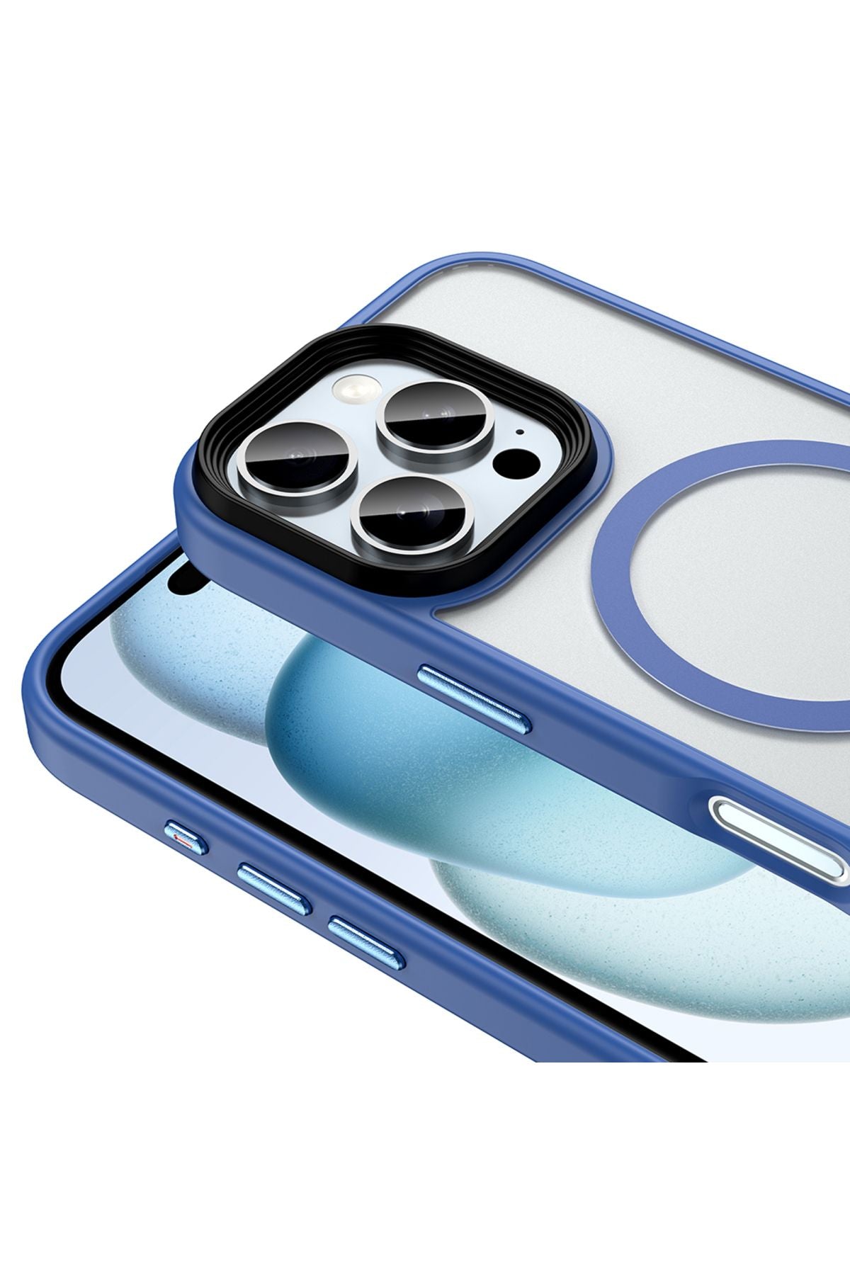 iPhone 16 Pro Kılıf Mat Arka Yüzey Wireless Şarj Özellikli Zore Flet Magsafe Kapak - Desert Titanyum