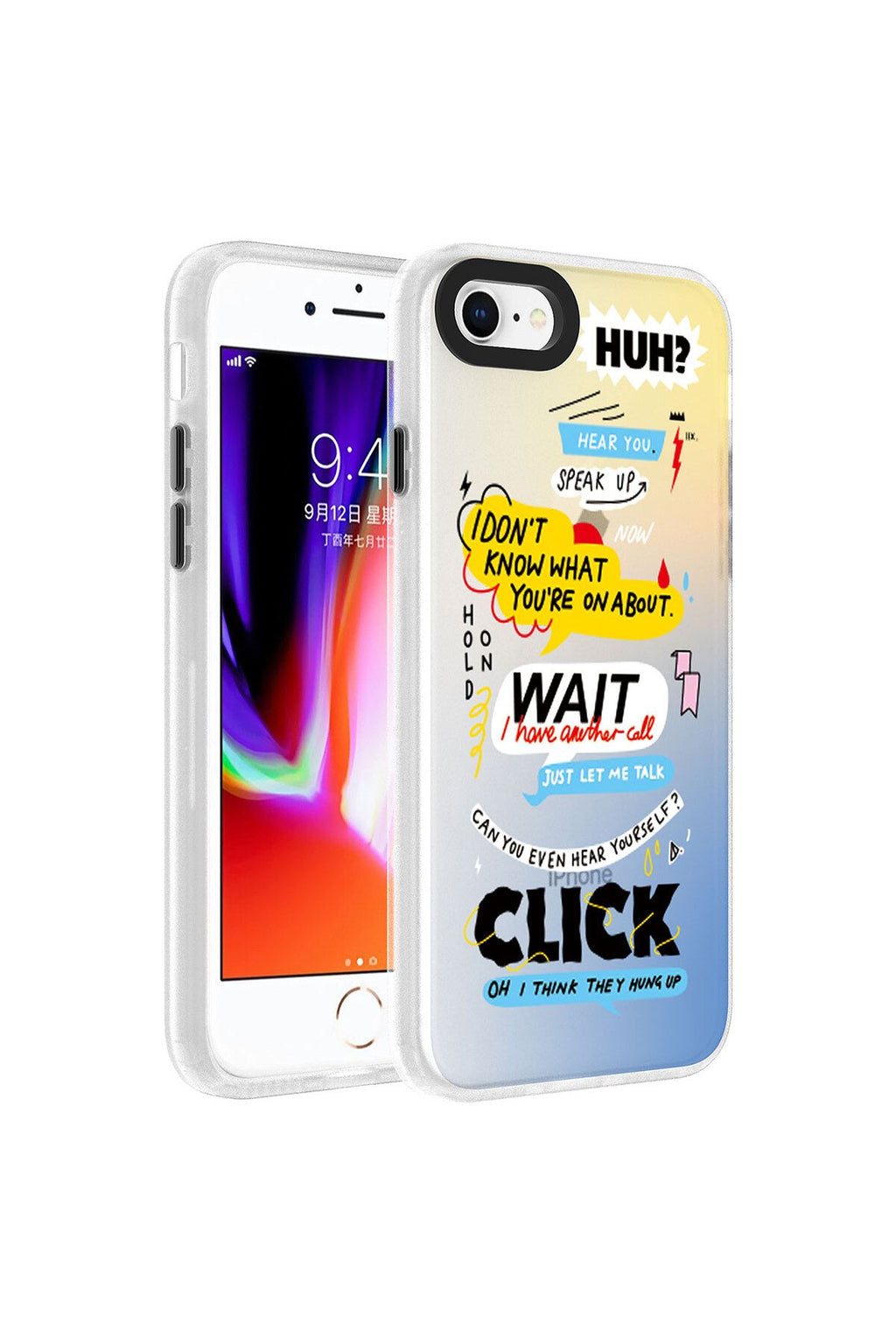 iPhone 8 Kılıf Desenli Zore Dragon Sert Kapak - Kelimeler