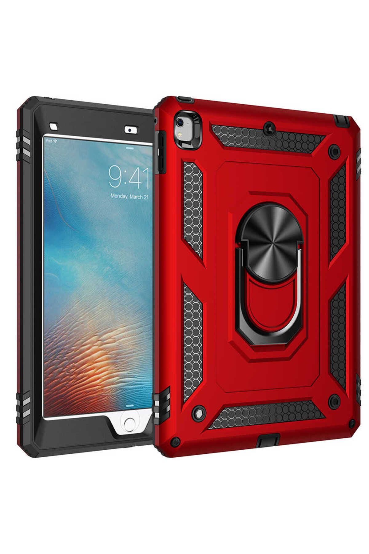 iPad 9.7 2017 (5.Nesil) - Uyumlu Uyumlu Zore Tablet Vega Kapak-Kırmızı