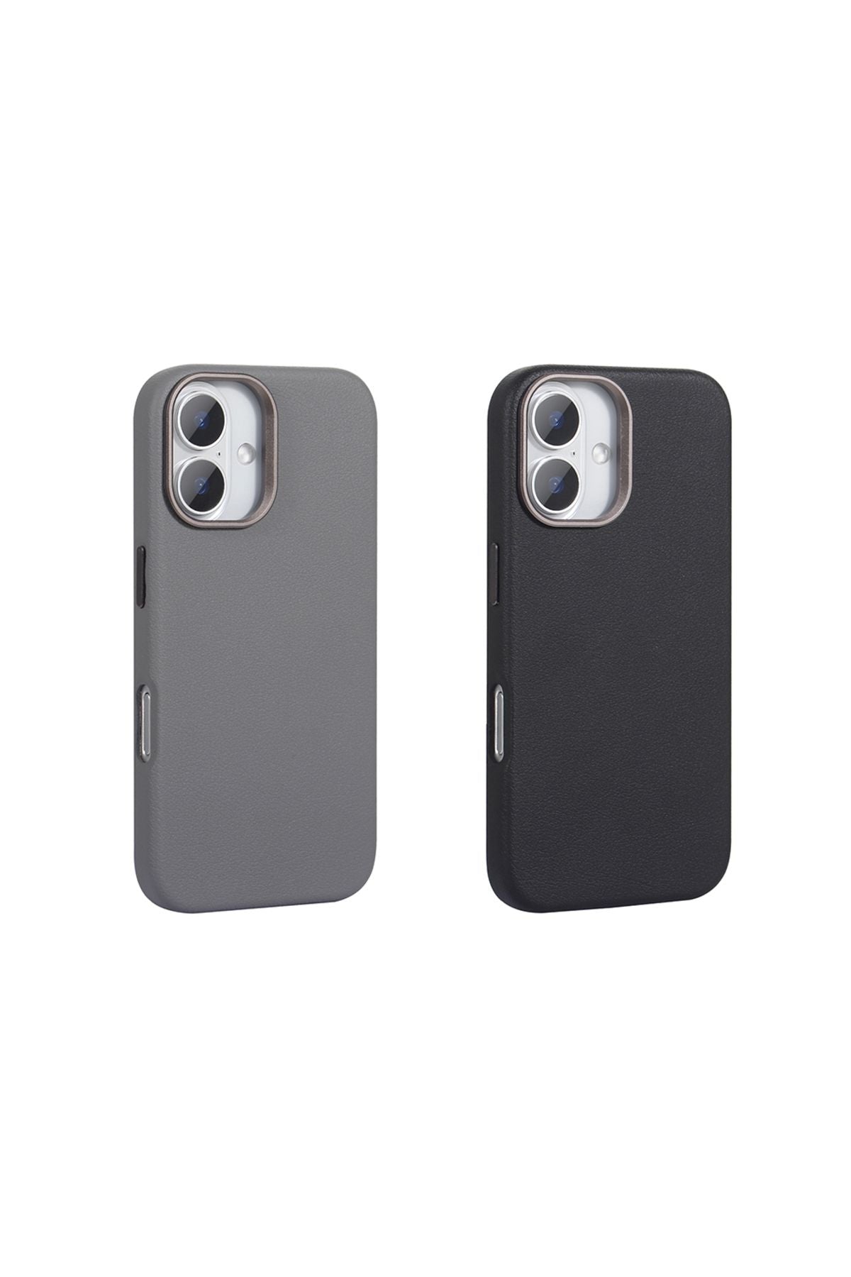 iPhone 16 Plus Uyumlu Kılıf Magsafe Şarj Özellikli PU Deri Zore Adora Kapak-Gri