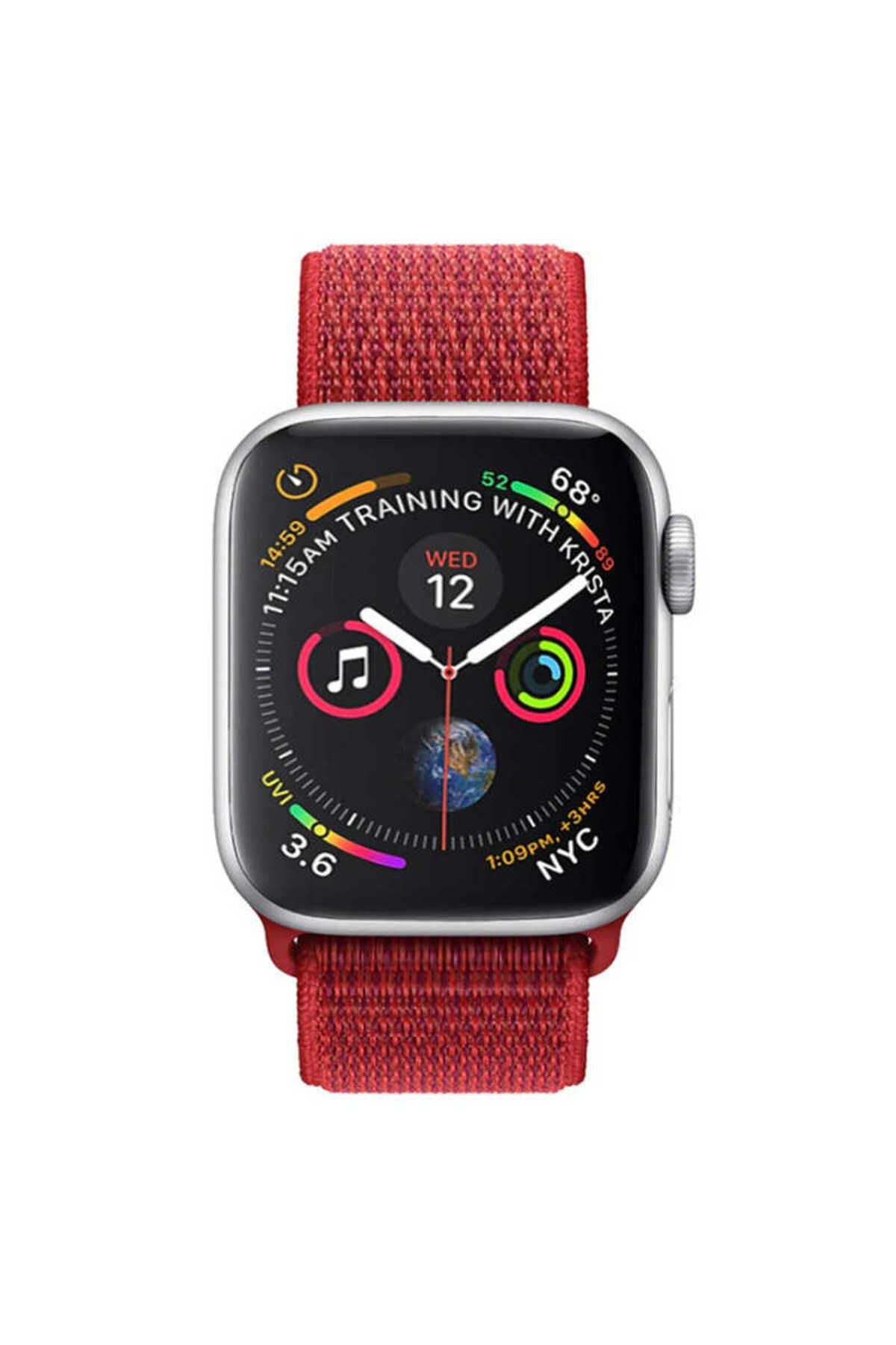 Watch Ultra 49mm Kordon Uyumlu KRD-03 Hasır Strap Kayış CLO- 24-Hisbicus