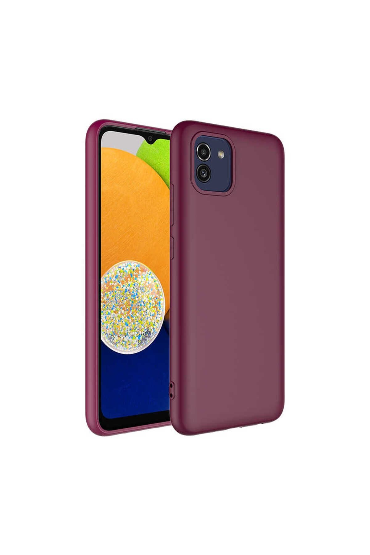 Galaxy A03 Kılıf Zore Mara Lansman Kapak - Koyu Mor