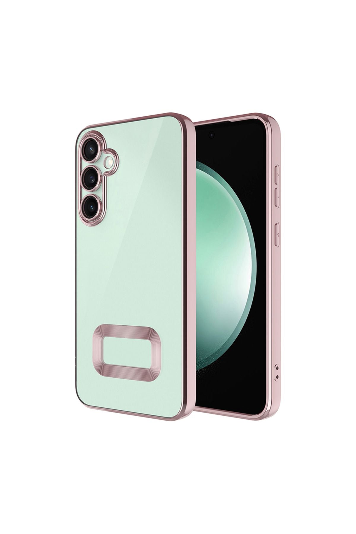 Galaxy A16 Uyumlu Kılıf Kamera Korumalı Logo Gösteren Zore Omega Kapak-Siyah