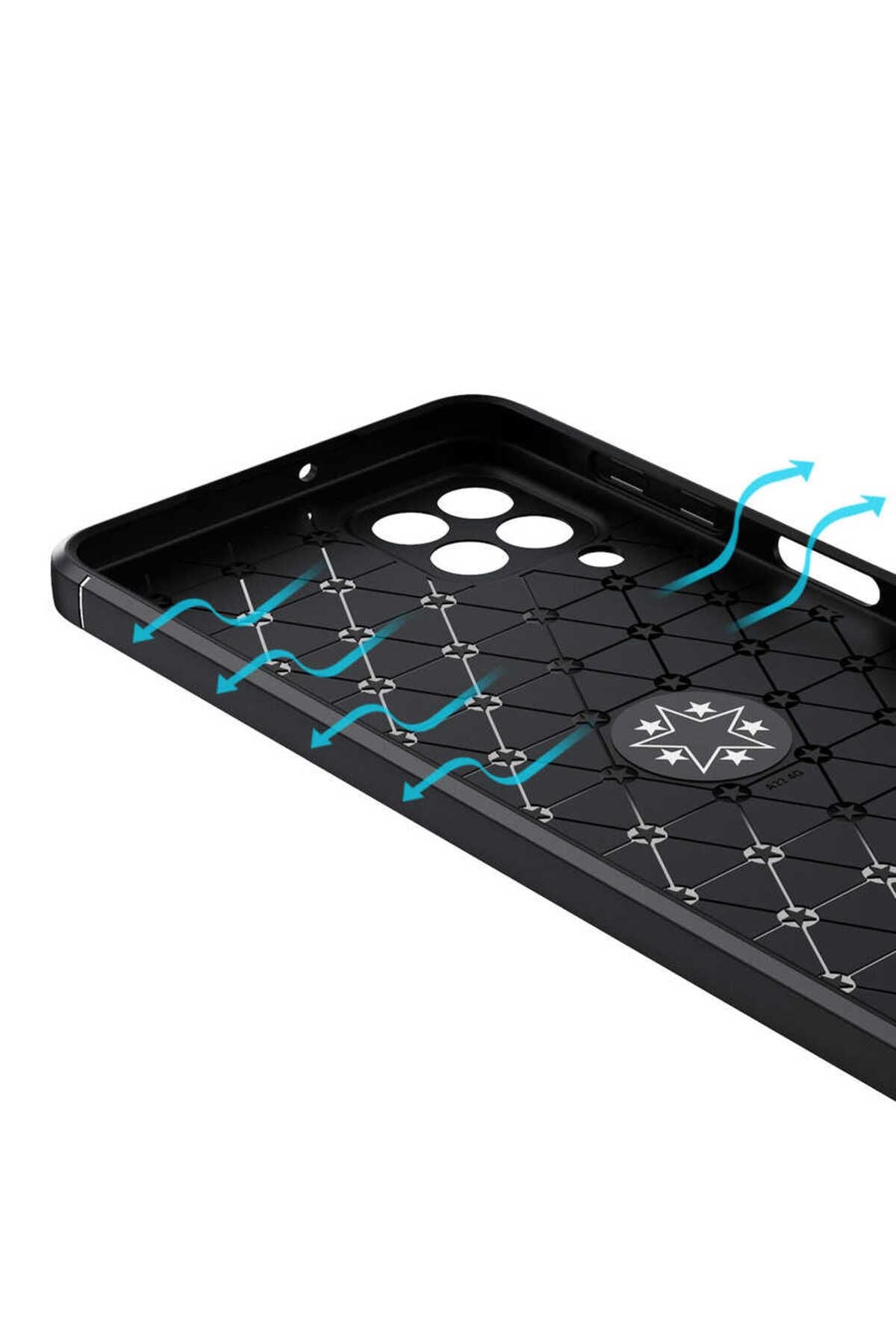 Galaxy A22 4G Kılıf Zore Ravel Silikon Kapak - Mavi