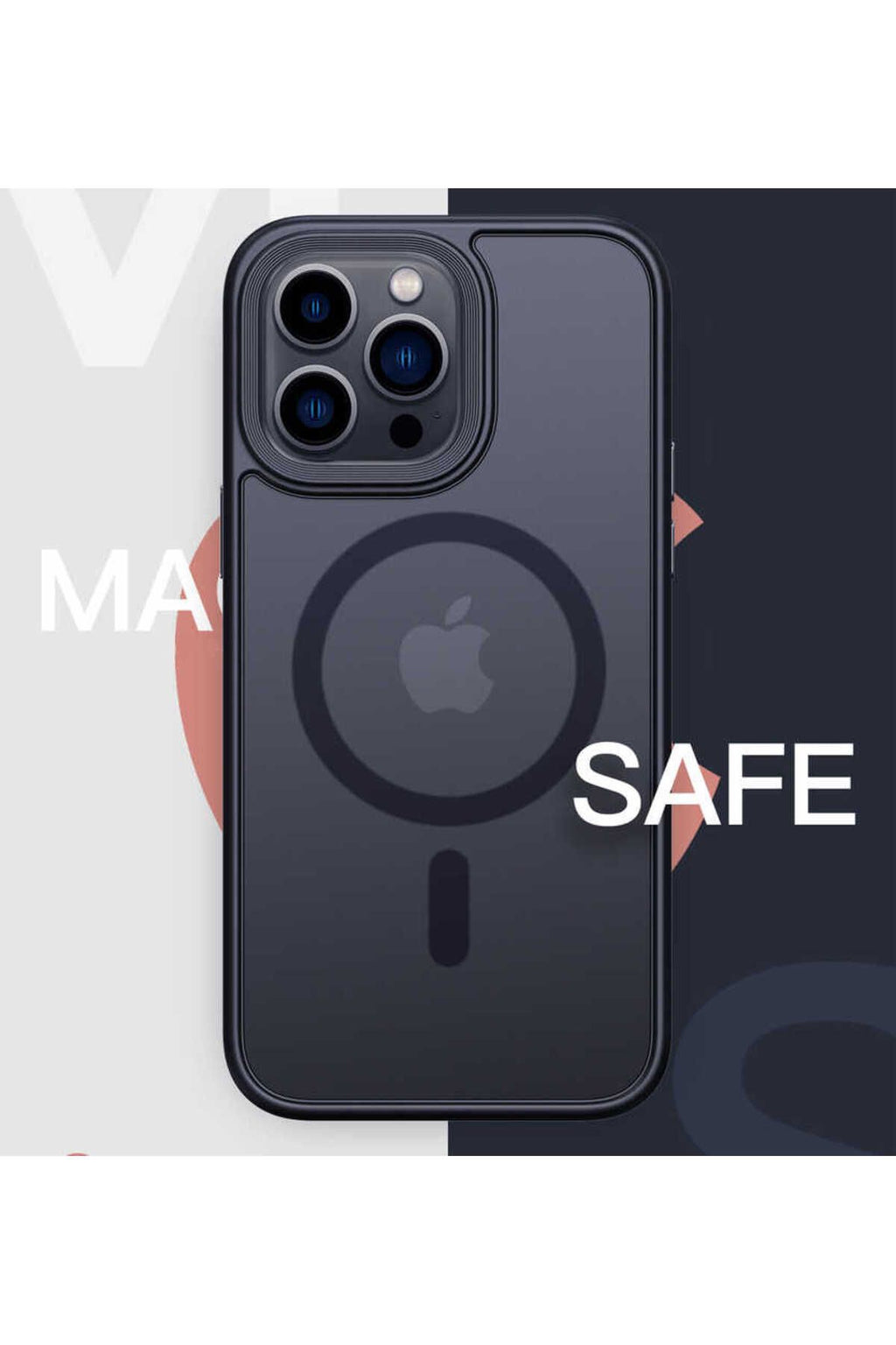 iPhone 14 Pro Max Zore Uyumlu Wireless Şarj Özellikli Zore Hibrit Magsafe Kılıf-Renksiz