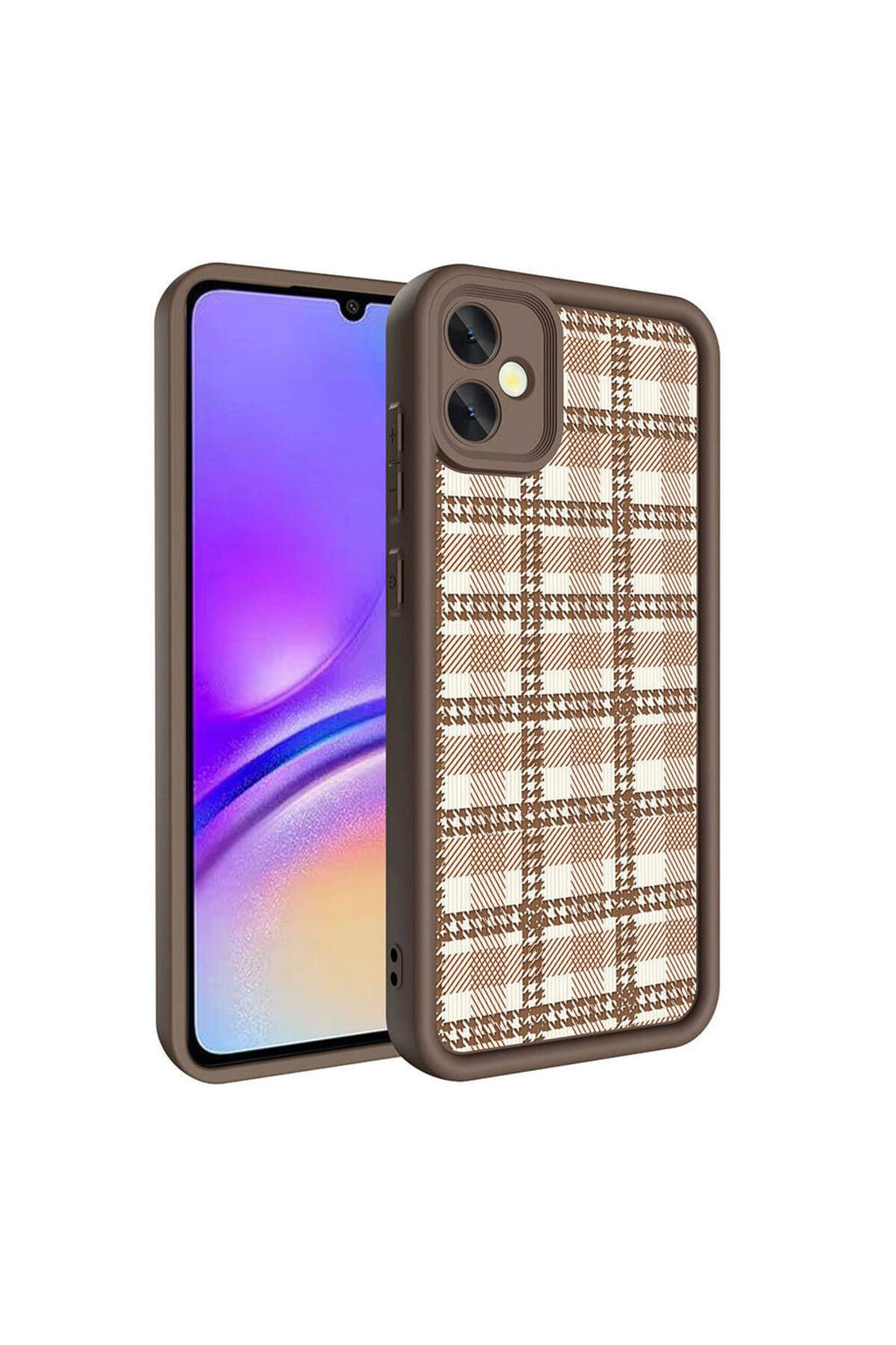 Galaxy A05 Kılıf Kamera Korumalı Baskılı Arka Yüzey Zore Klas Kapak - Koyu Kahve