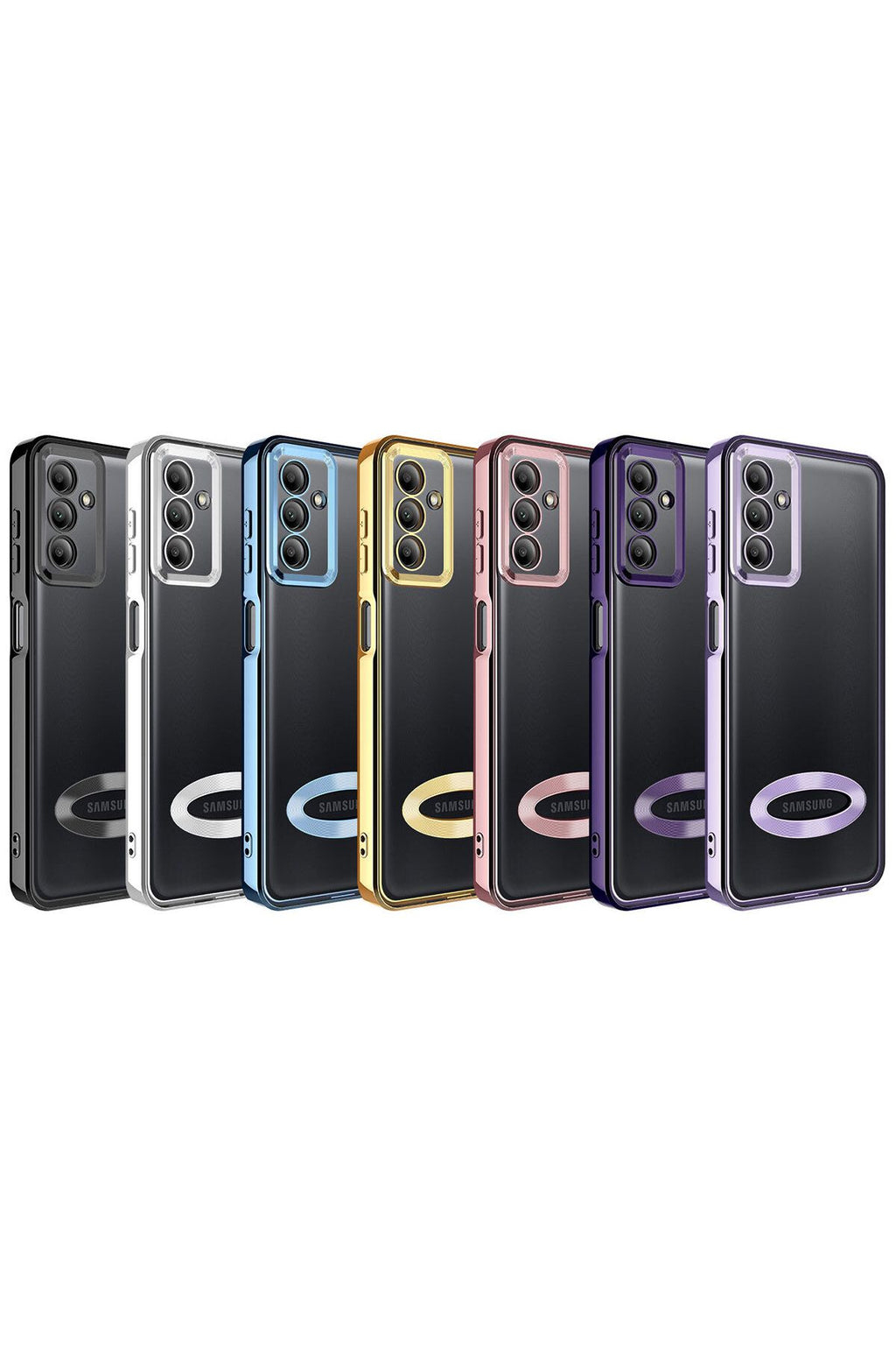 Galaxy A34 Kılıf Kamera Korumalı Logo Gösteren Zore Omega Kapak - Derin Mor