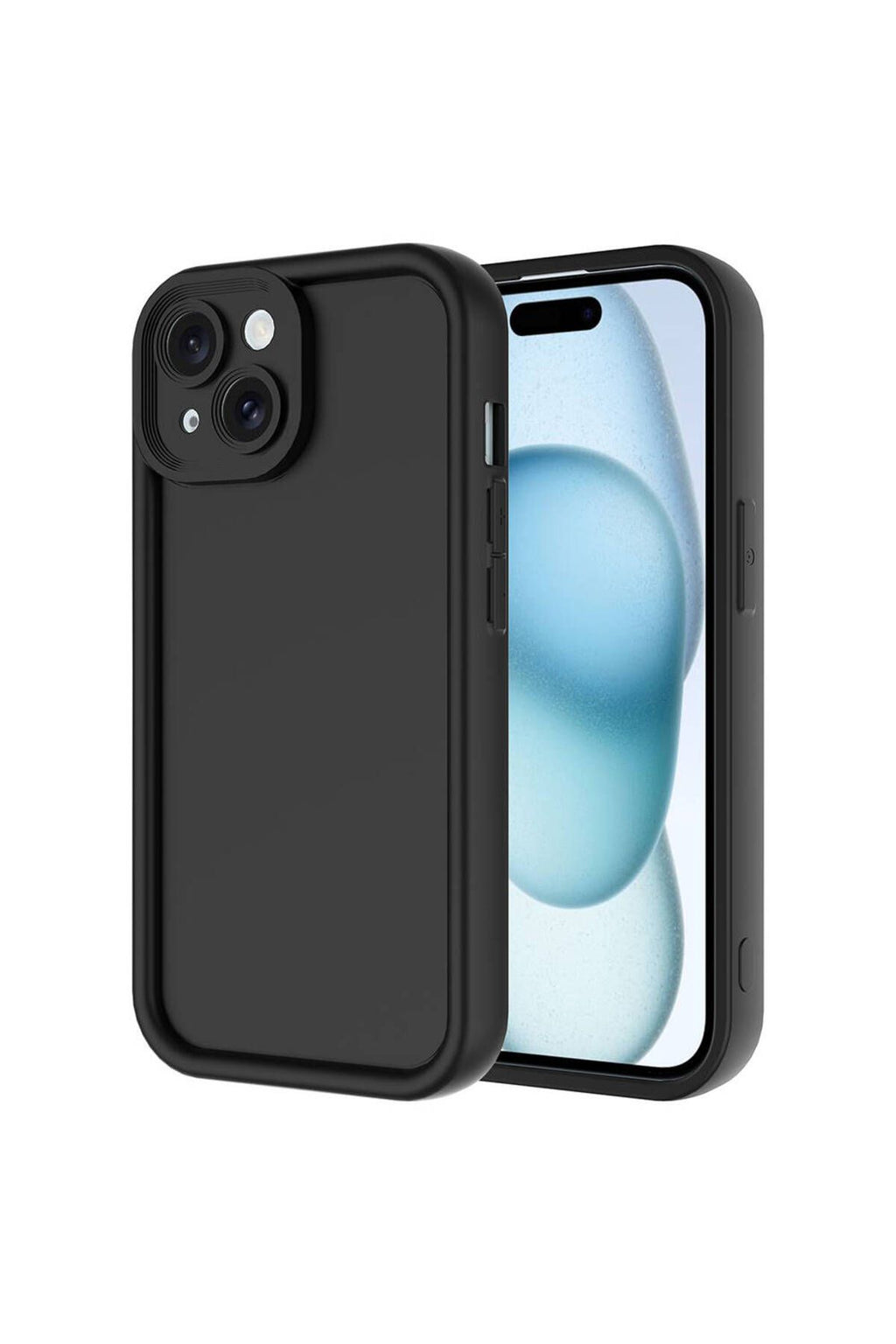 iPhone 15 Uyumlu DSB Kılıf Kamera Korumalı Zore Ananas Kapak-Siyah