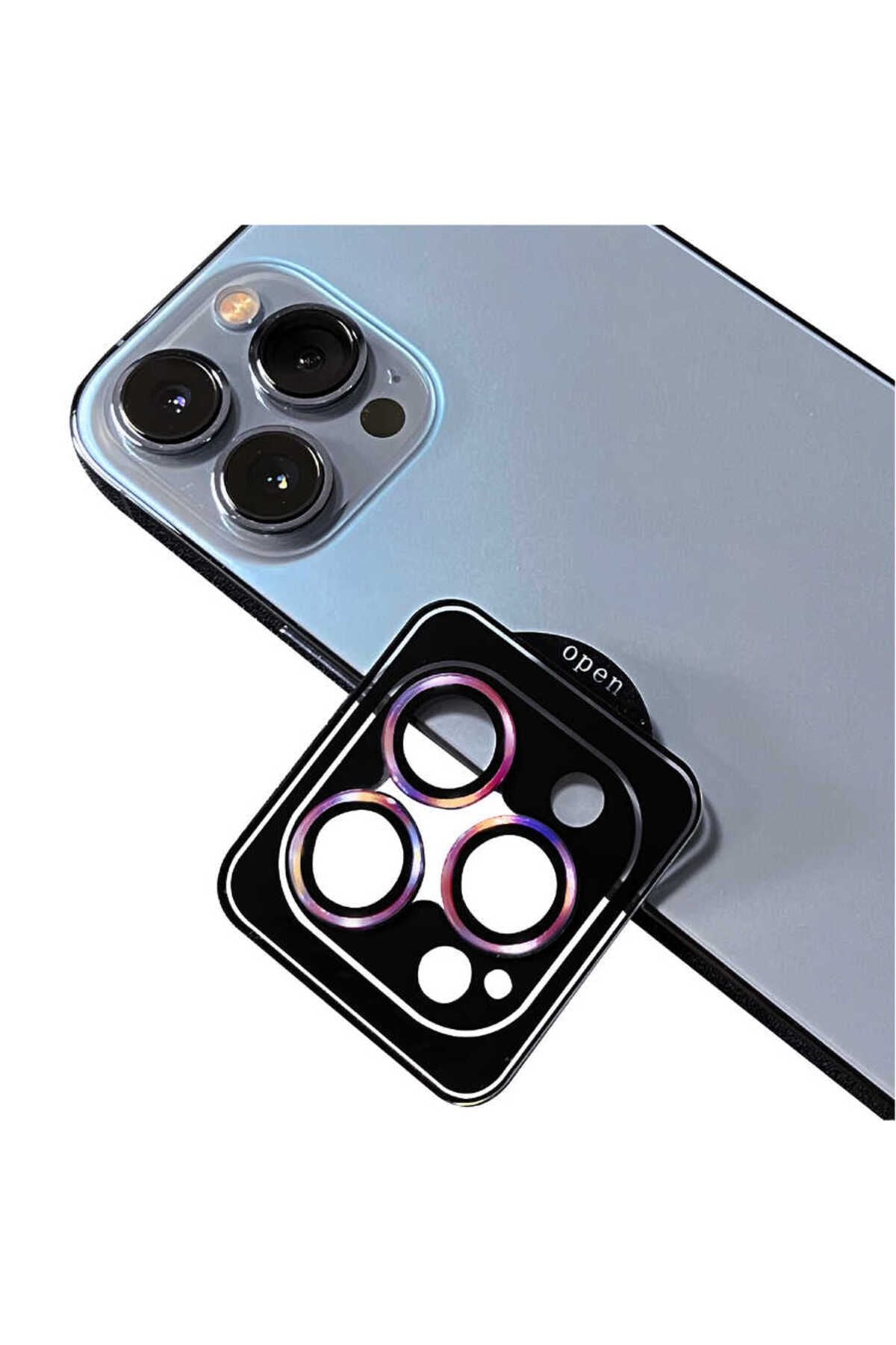 iPhone 16 Pro Uyumlu Zore CL-18 Kamera Lens Koruyucu-Colorful