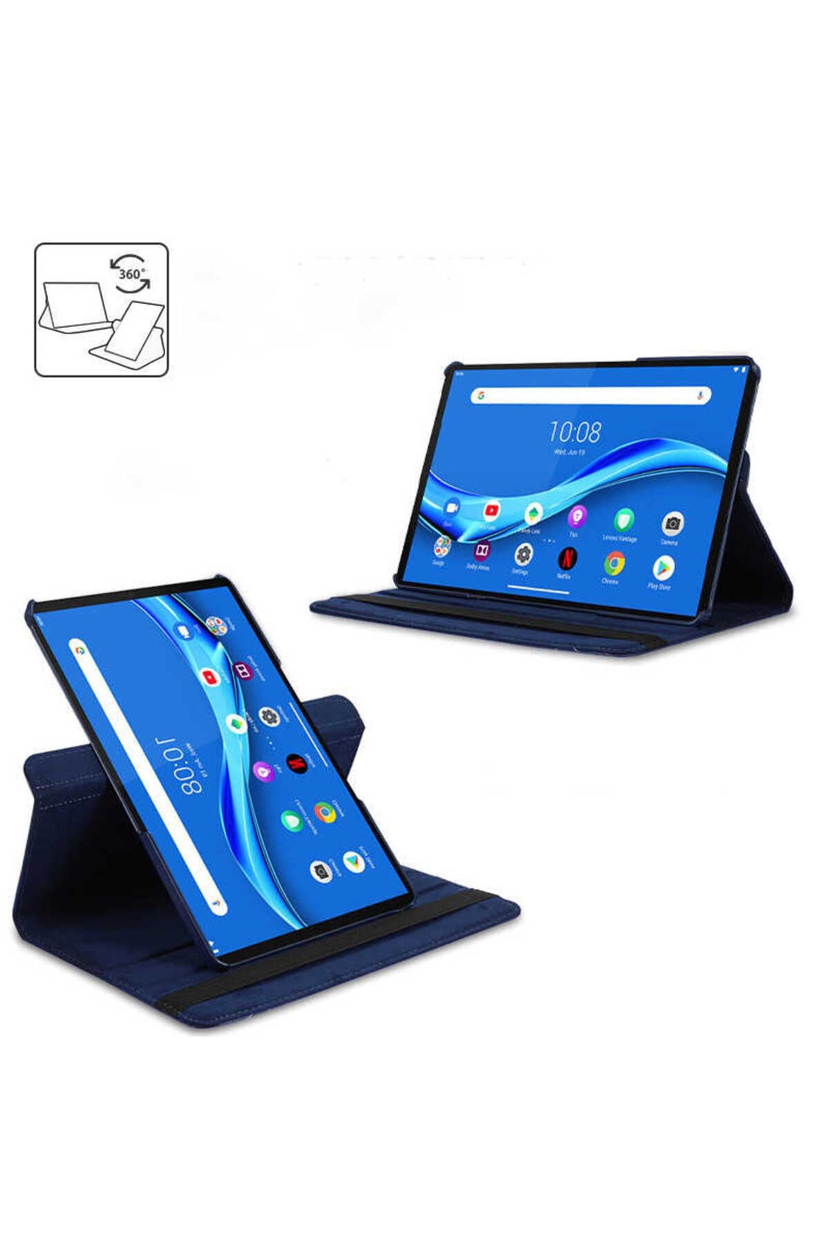 Galaxy Tab A8 10.5 SM-X200 (2021) Uyumlu Zore Dönebilen Standlı Kılıf-Mor