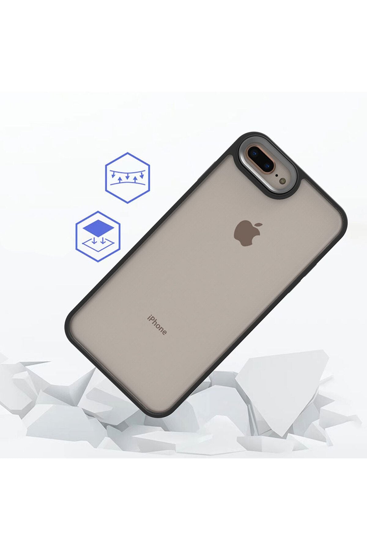 iPhone 8 Plus Kılıf Zore Flora Kapak - Kırmızı