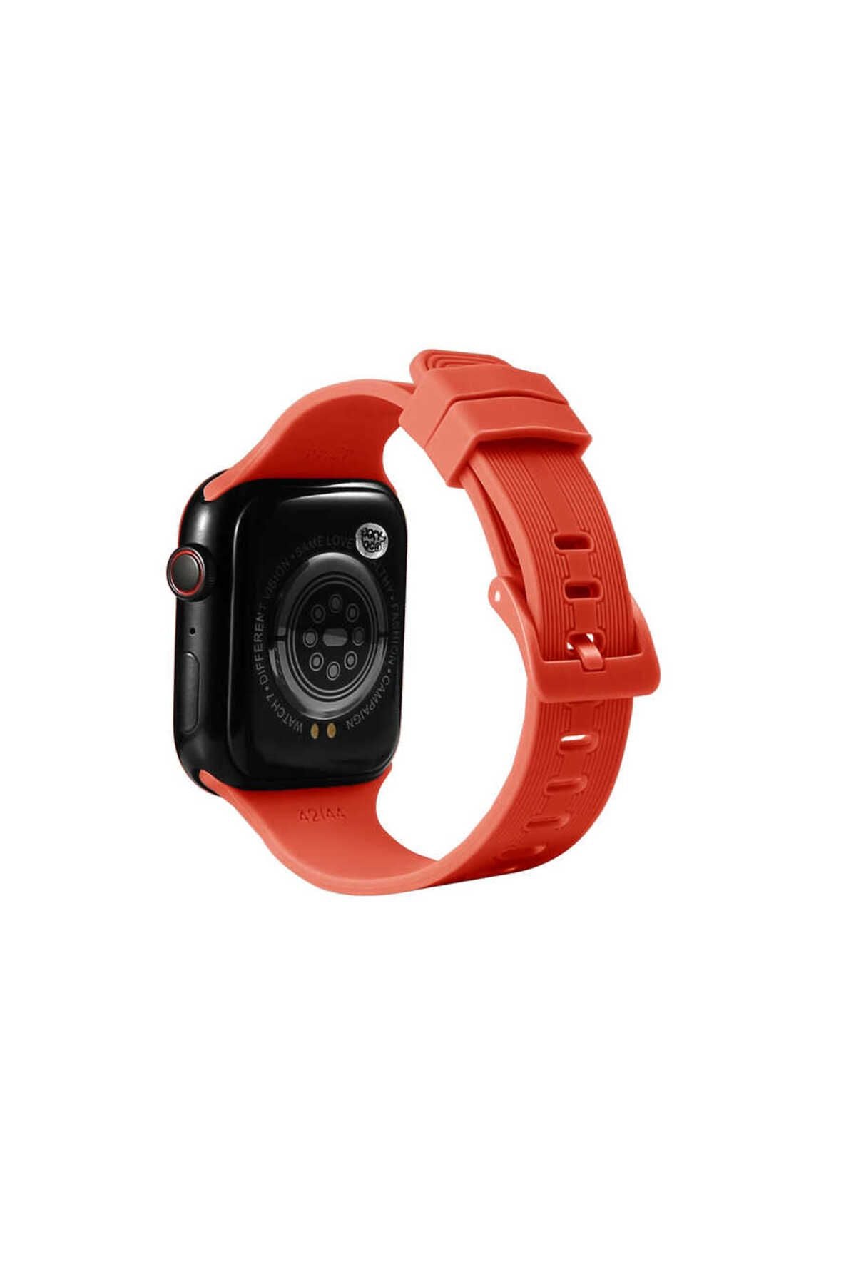 Watch Ultra 49mm Kordon KRD-23 Uyumlu Strap Kayış CLO- Kırmızı
