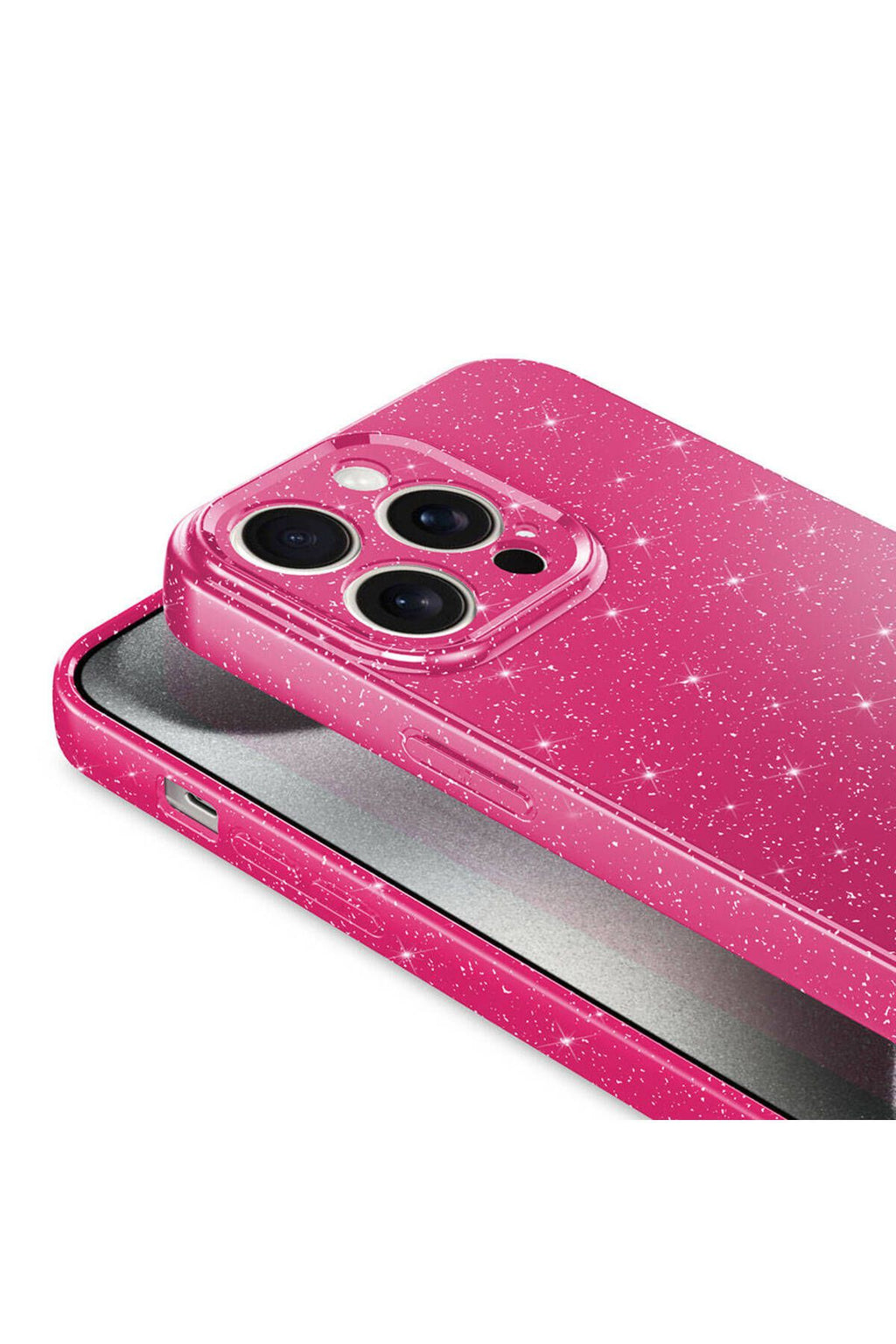 iPhone 15 Pro Max Uyumlu Kamera Korumalı Simli Lüks Zore Koton Kılıf-Gümüş