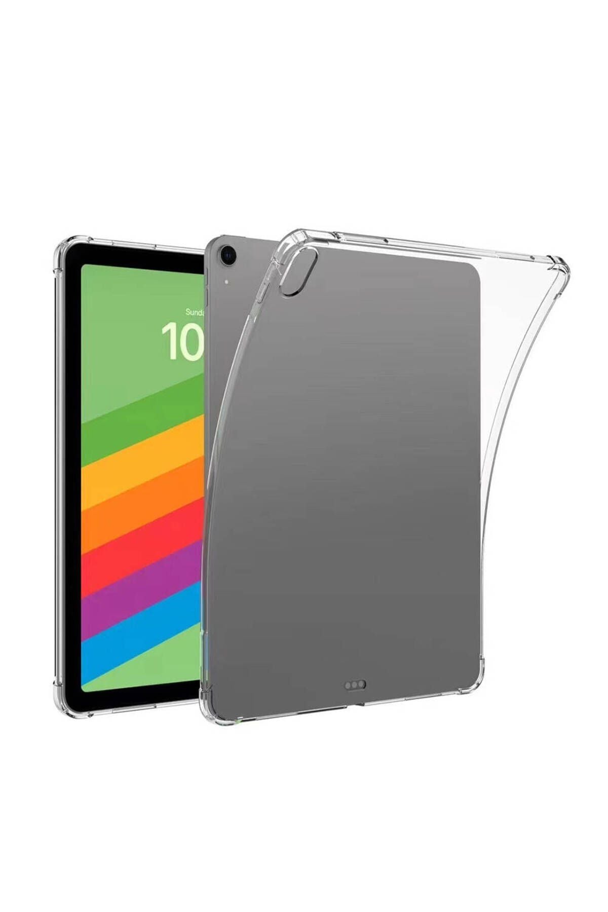 iPad Air 13 2024 Kılıf Uyumlu Zore Tablet Nitro Anti Shock Silikon Kapak-Şeffaf