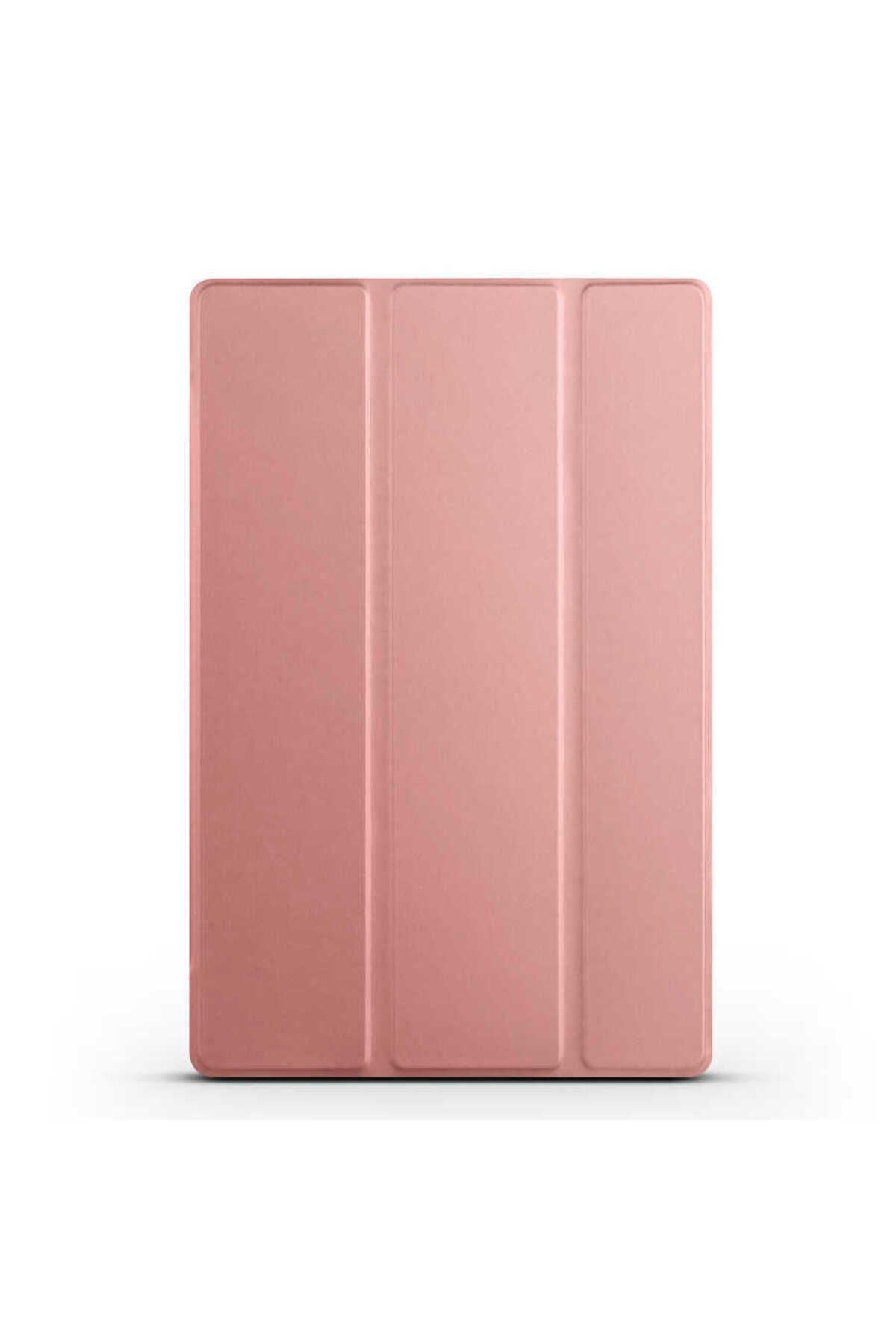Galaxy Tab A8 10.5 SM-X200 (2021)  Uyumlu Zore Smart Cover Standlı 1-1 Kılıf-Rose Gold
