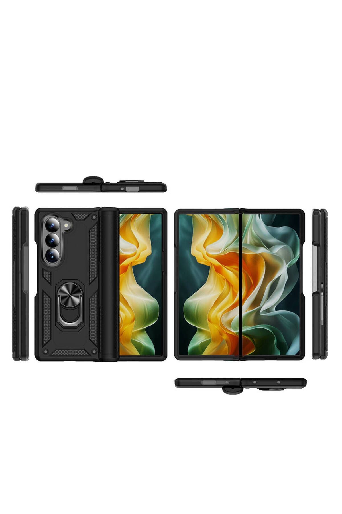 Galaxy Z Fold 6 Kılıf Zore Vega Kapak - Siyah