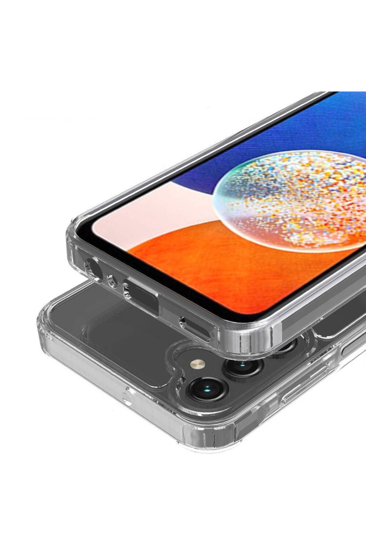 Galaxy S25 Kılıf Magsafe Şarj Özellikli Şeffaf Sert PC Zore Embos Kapak - Şeffaf
