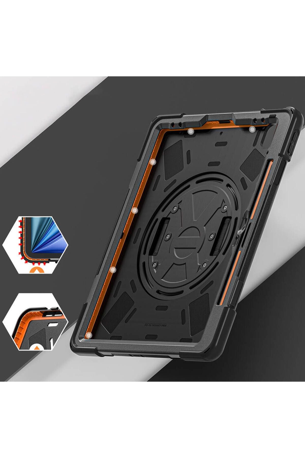 iPad Air 13 2024 Zore Defender Tablet Silikon - Siyah