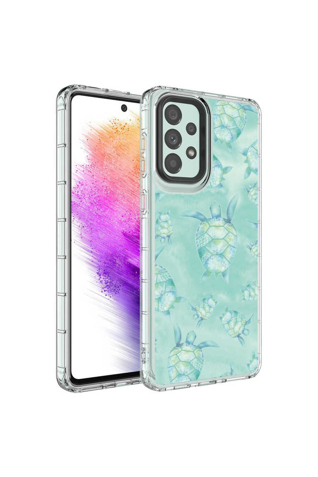 Galaxy A33 5G Kılıf Kamera Korumalı Renkli Desenli Sert Silikon Zore Korn Kapak - NO13