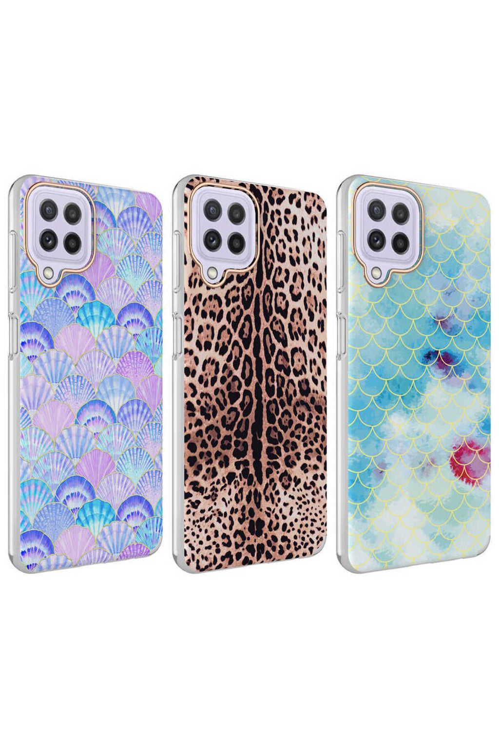 Galaxy A22 4G Kılıf AKAV Bella Kapak - Lila