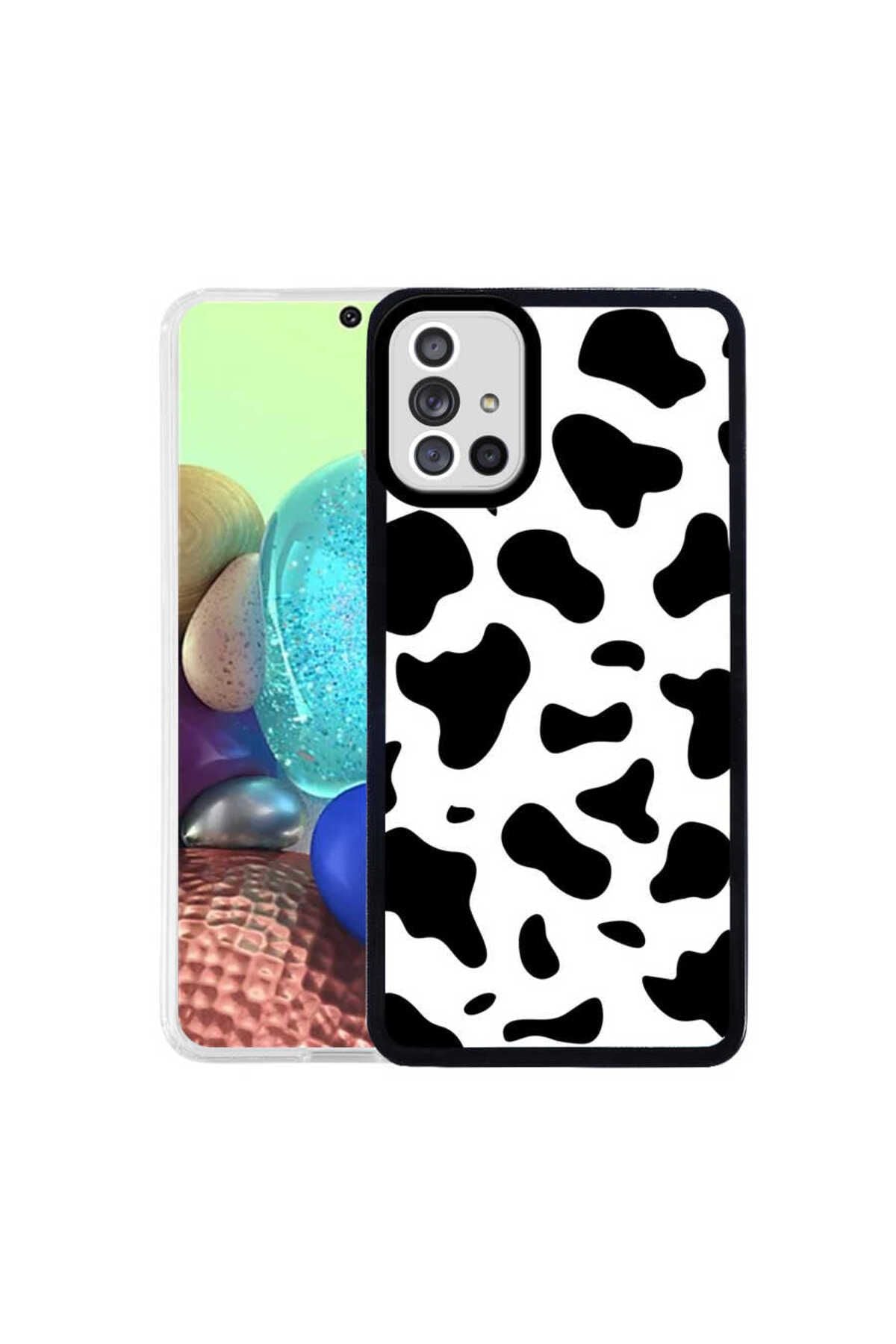 Galaxy A71 Kılıf WNX M-Fit Desenli Kapak - Cow No1