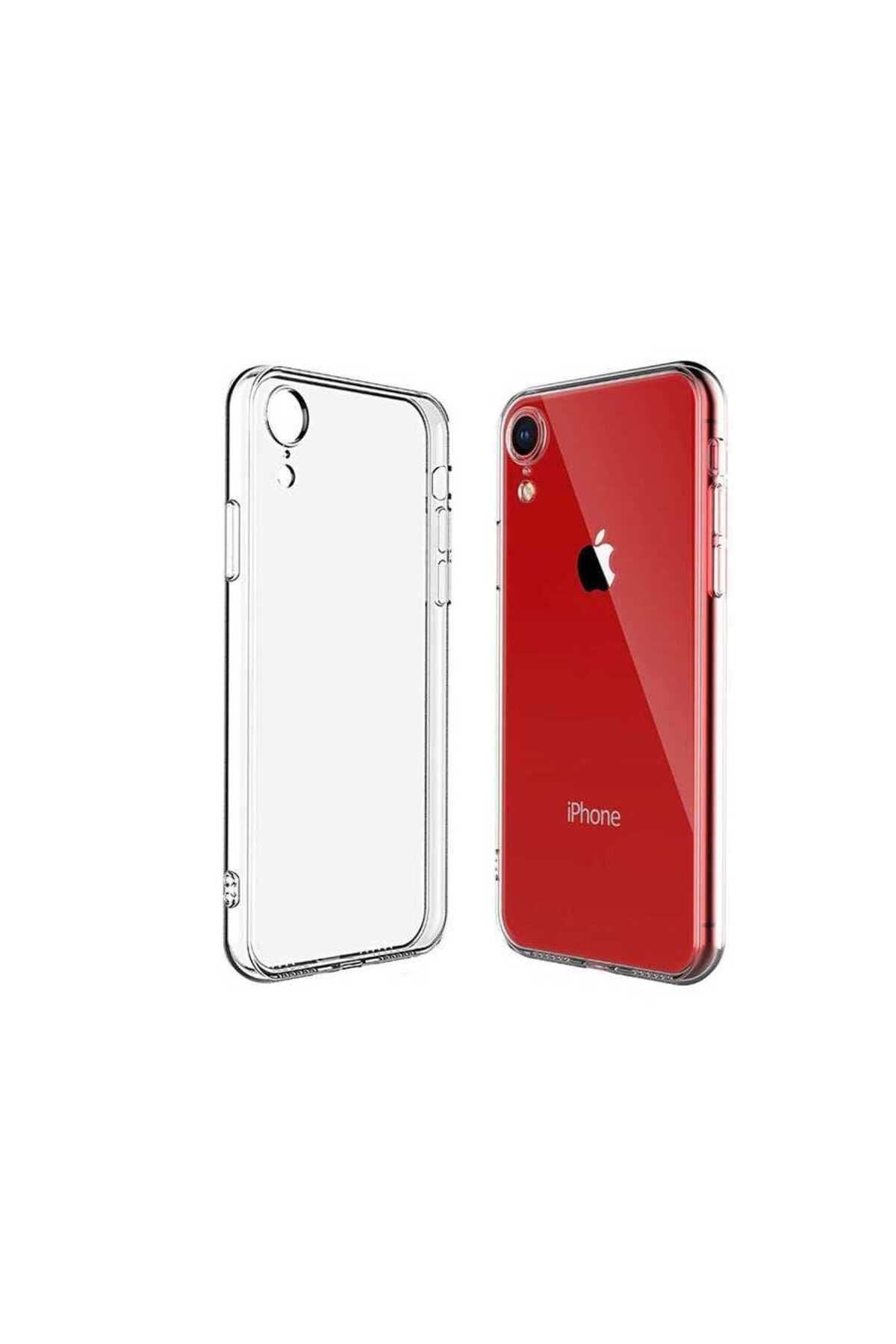 iPhone XR 6.1 Kılıf Zore Kamera Korumalı Süper Silikon Kapak - Renksiz