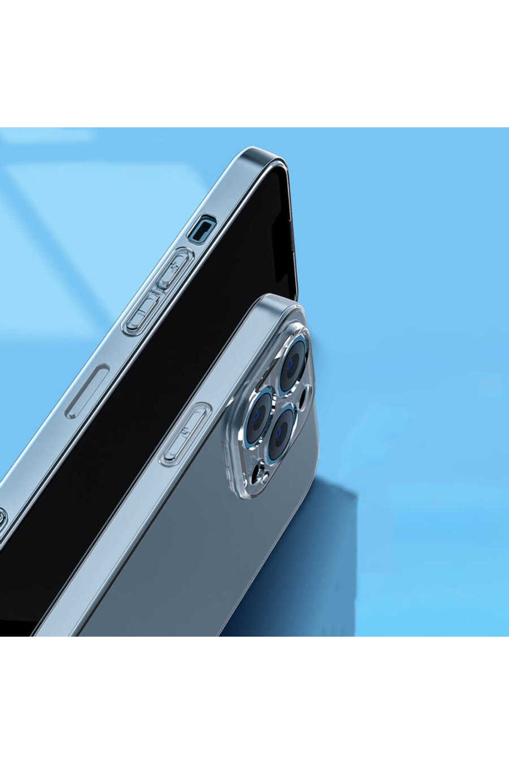 iPhone 14 Pro Max Uyumlu Şeffaf Sert PC Zore Vayt Kılıf-Renksiz