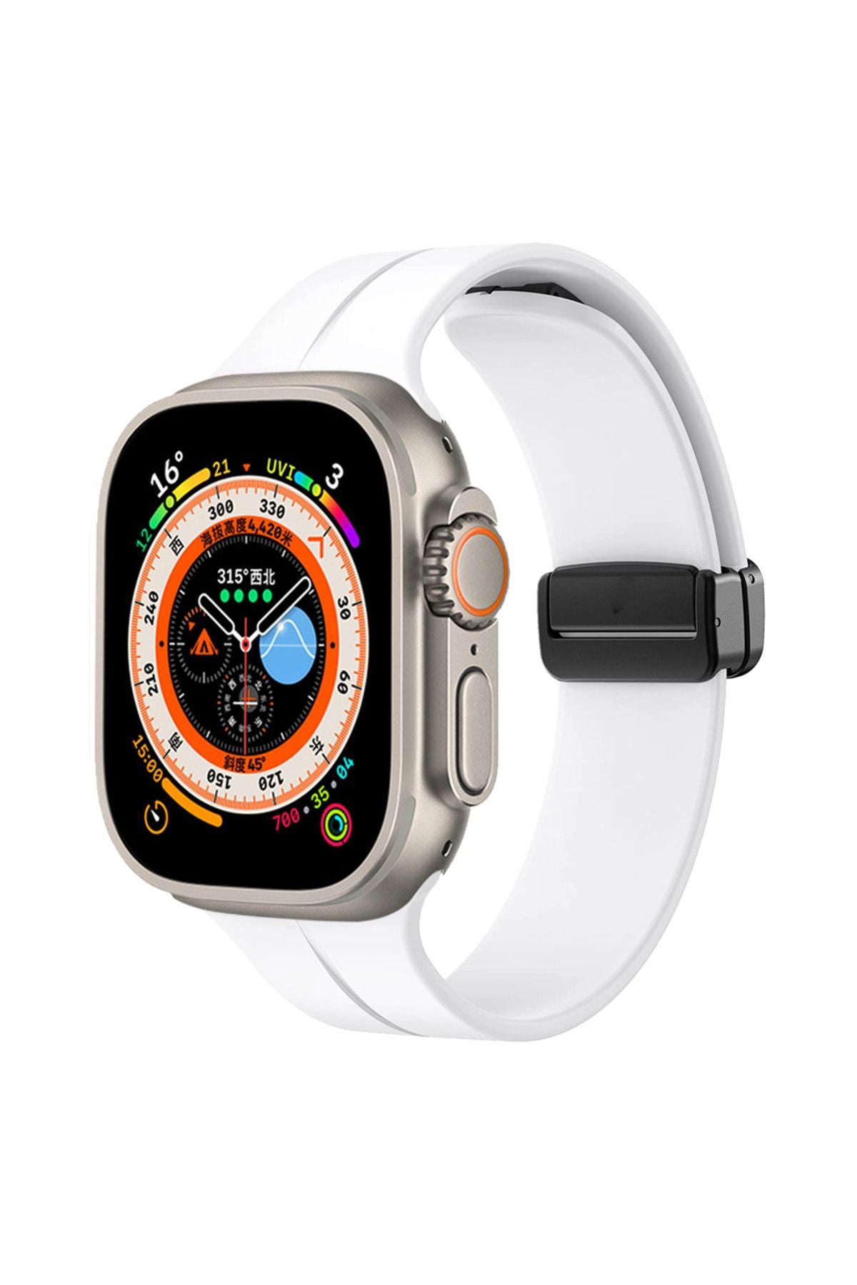 Watch Ultra 49mm Uyumlu KRD-84 Uyumlu Zore Kordon-Koyu Yeşil